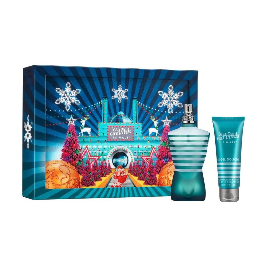 Jean Paul Gaultier Le Male Men's Cologne Gift Set - Eau de Toilette Spray & After Shave Balm - Perfect for Valentine's Day, Anniversary & Birthday Gifts
