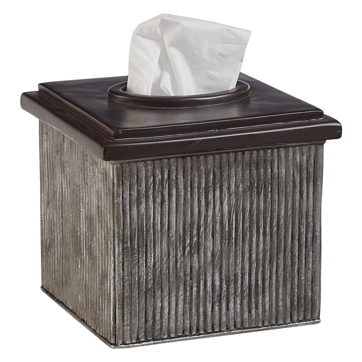 Vintage Farmhouse Style Decorative Tissue Box Holder - Rustic Wooden Canister for Bathroom & Living Room - Park Designs - Perfect for Farmhouse, Cottage, or Shabby Chic Home Decor