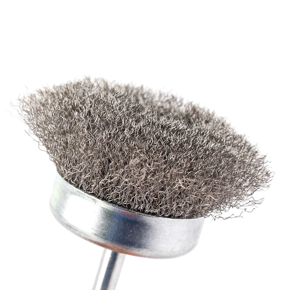 5-Pack 2-Inch Crimped Wire Cup Brush Set for Power Drill – 0.0059-Inch Wire (0.15mm) – Perfect for Metal Cleaning, Rust & Paint Removal – Ideal for Automotive, Welding & DIY Projects