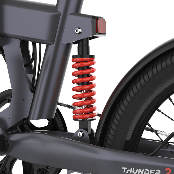 5th Wheel Electric Foldable Bike Thunder 2 - 49.7 Miles Range & 20 MPH, 700W Peak Motor - Perfect for Commuting, Urban Travel & Outdoor Adventures