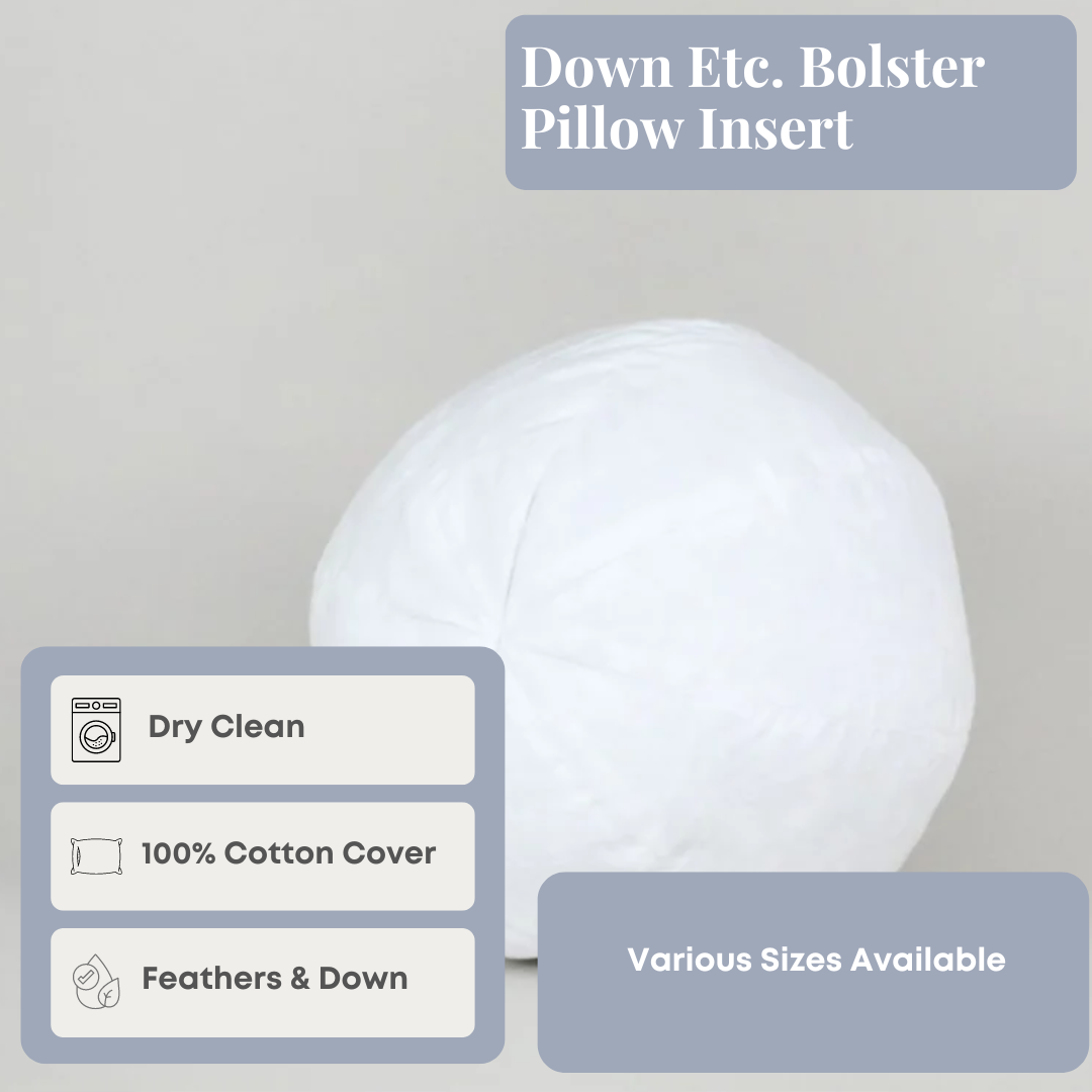 Premium Down & Feather Decorative Pillow Insert - Soft & Fluffy Round Cushion for Sofa, Bed, or Chair - Perfect for Home Decor & Cozy Living Spaces
