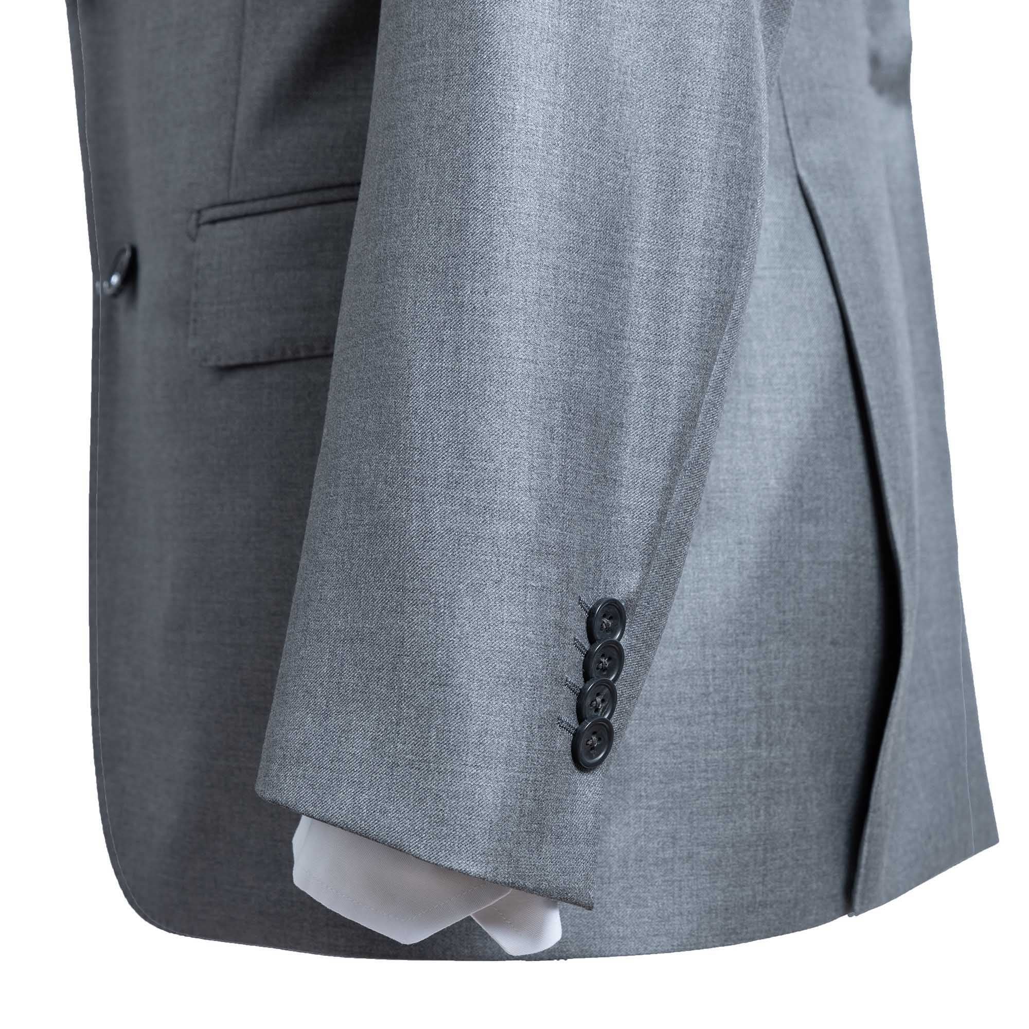 Premium Westminster Vitale Barberis Canonico Wool Suit - Grey Peak Lapel for Business & Formal Events | Classic Men's Tailored Suit for Weddings, Office & Special Occasions