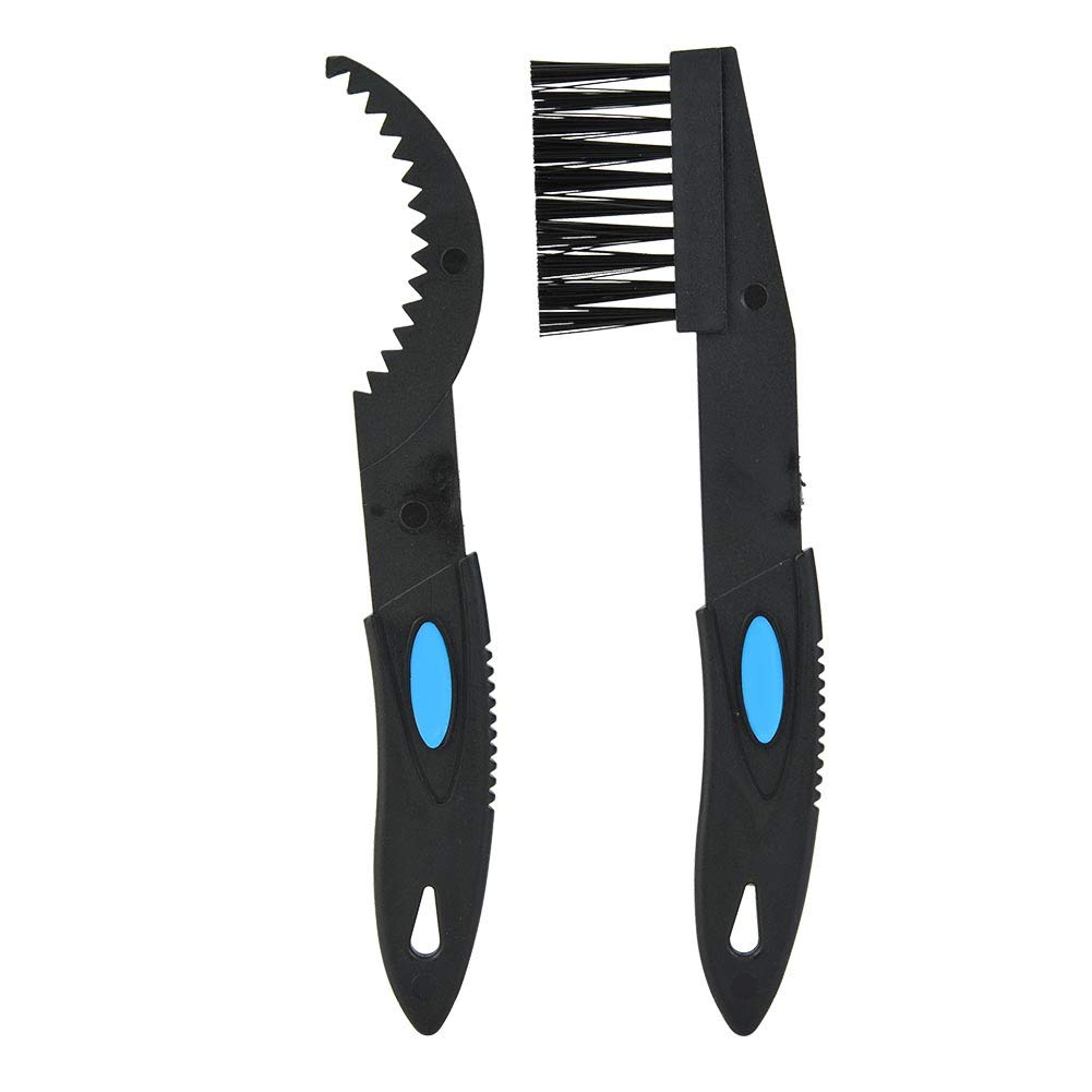 **2-Pack Black Plastic Sprocket Cleaning Brush Kit - Chain & Crank Sprocket Cleaning Tool for Bike Maintenance - Perfect for Mountain, Road & BMX Bikes**