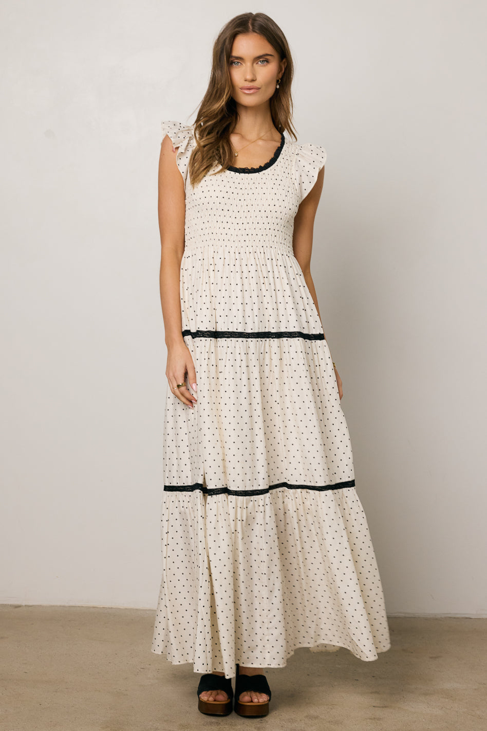 Stylish Faraday Polka Dot Maxi Dress for Women - Flowy Summer Beach Dress, Boho Chic Party Outfit, Casual Daytime Wear