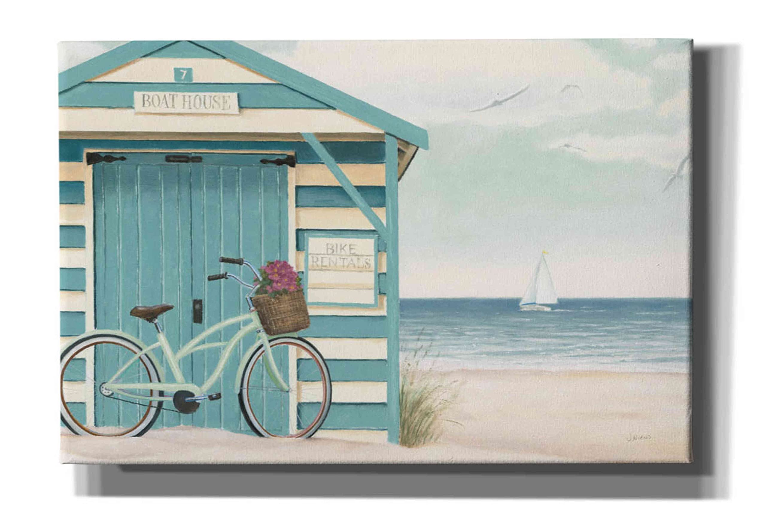 Epic Graffiti 'Beach Cruiser I' by James Wiens - 18x12 Inch Canvas Wall Art for Living Room, Bedroom & Office Decor - Vibrant Urban Street Art Painting