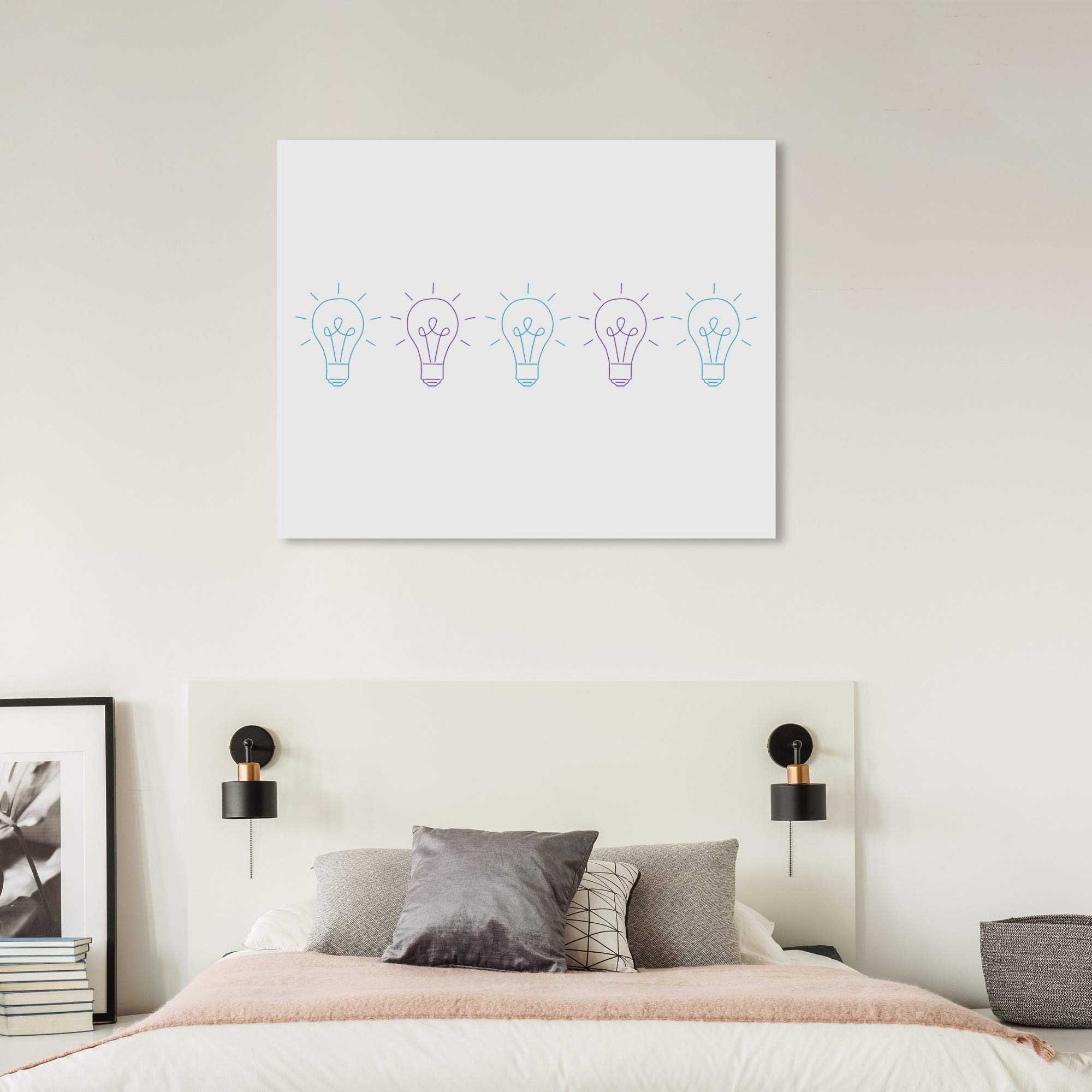 Oliver Gal Artist Co. 'Light Bulbs in Line' Wall Art Canvas Print - 30