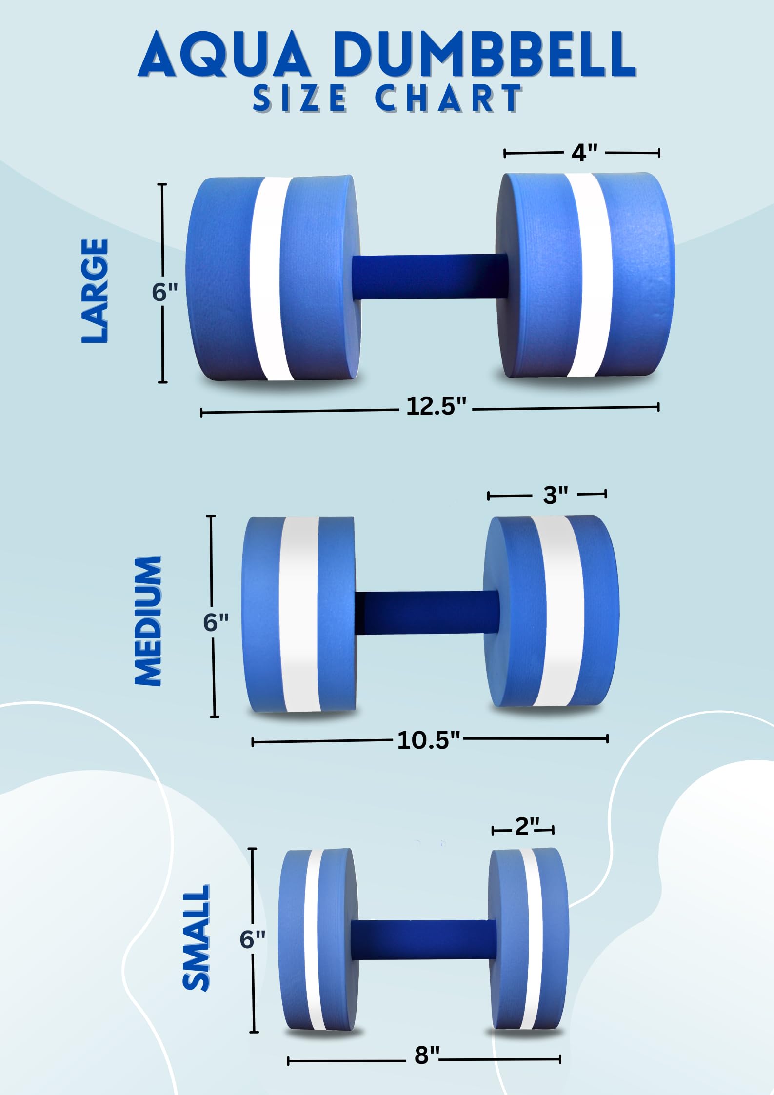 Aqua Fitness Water Weights for Pool Exercise - Adjustable Pool Dumbbells for Water Aerobics & Swimming Training - Perfect for Home Pools, Aquatic Therapy & Senior Water Workouts