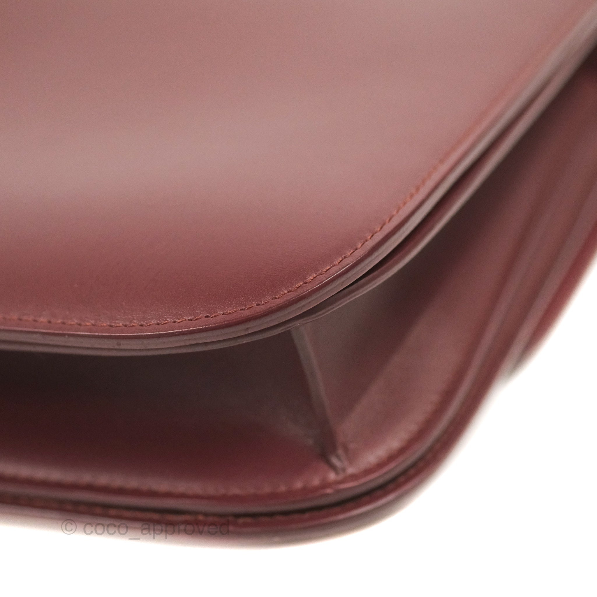 Celine Medium Classic Box Flap Bag in Burgundy Calfskin Leather - Luxury Crossbody Purse for Women, Perfect for Work, Date Night & Special Occasions