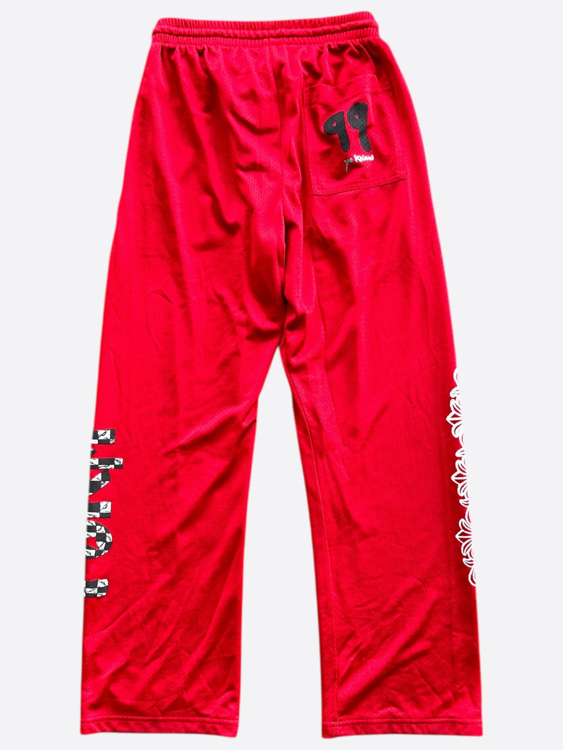 Chrome Hearts Matty Boy Red Form Mesh Trackpants for Men - Stylish Streetwear Joggers for Casual Wear & Gym