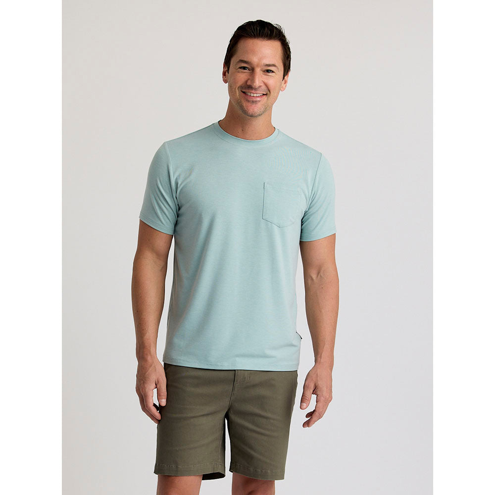 Breathable Men's Bamboo Flex Pocket T-Shirt - Soft Eco-Friendly Casual Tee for Everyday Wear, Gym & Outdoor Activities