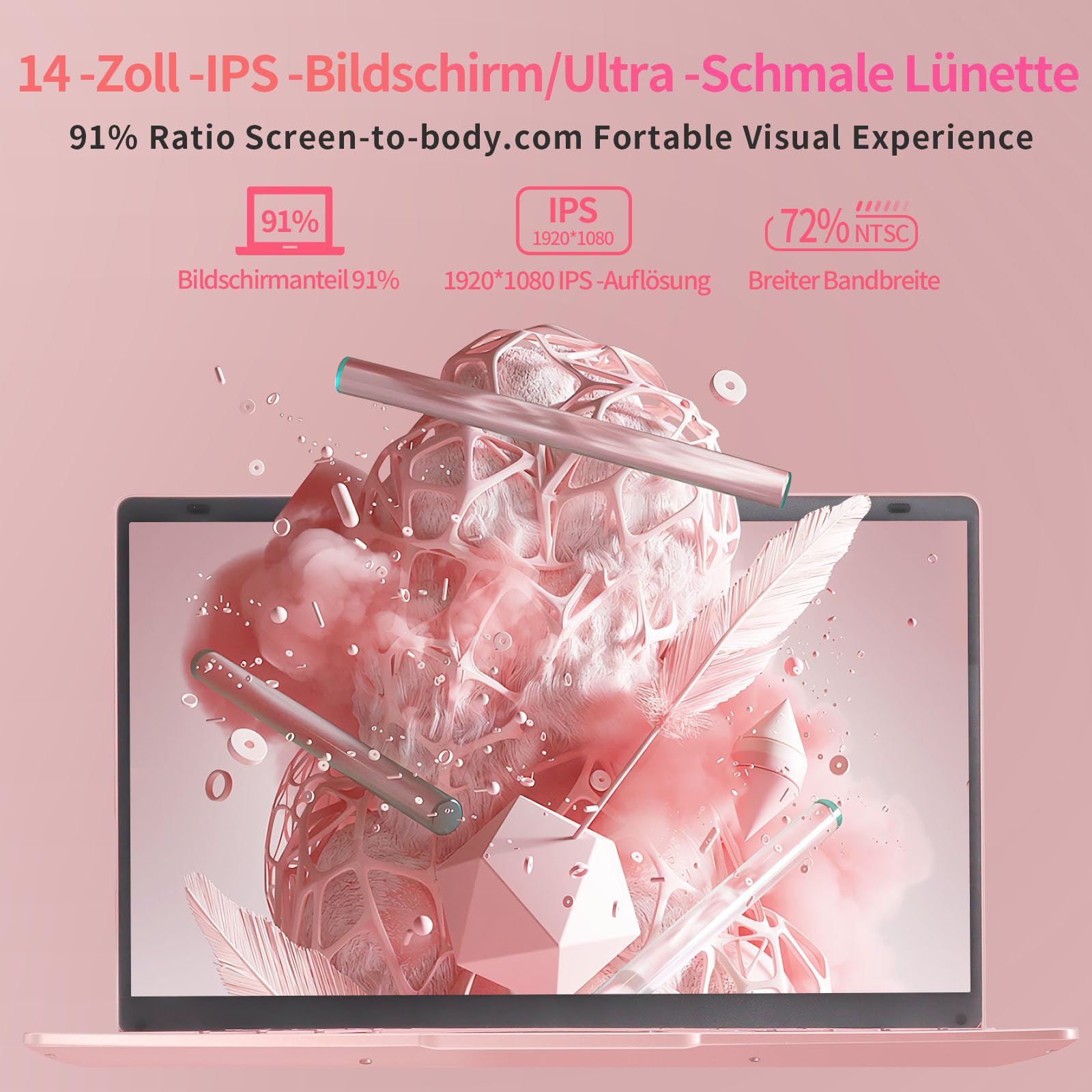 Zyphionix 14 Inch Ultrabook Laptop - 8GB RAM 128GB SSD, Windows 11 Pro, Thin & Light Notebook, 1920x1080 IPS Display, Intel Celeron N4120 (Up to 2.6GHz), Dual WiFi, 2x USB 3.0 - Perfect for Business, Travel & Remote Work
