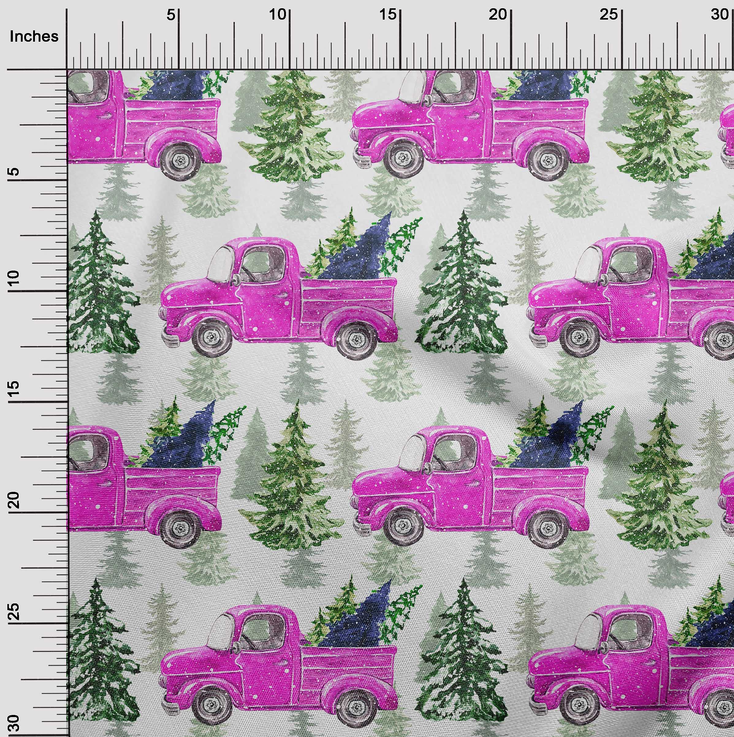 101 Silk Tabby Fuchsia Pink Christmas Dress Fabric - 42 Inch Wide Printed Material by The Yard | Perfect for Holiday Dresses, Party Gowns & Festive DIY Sewing Projects
