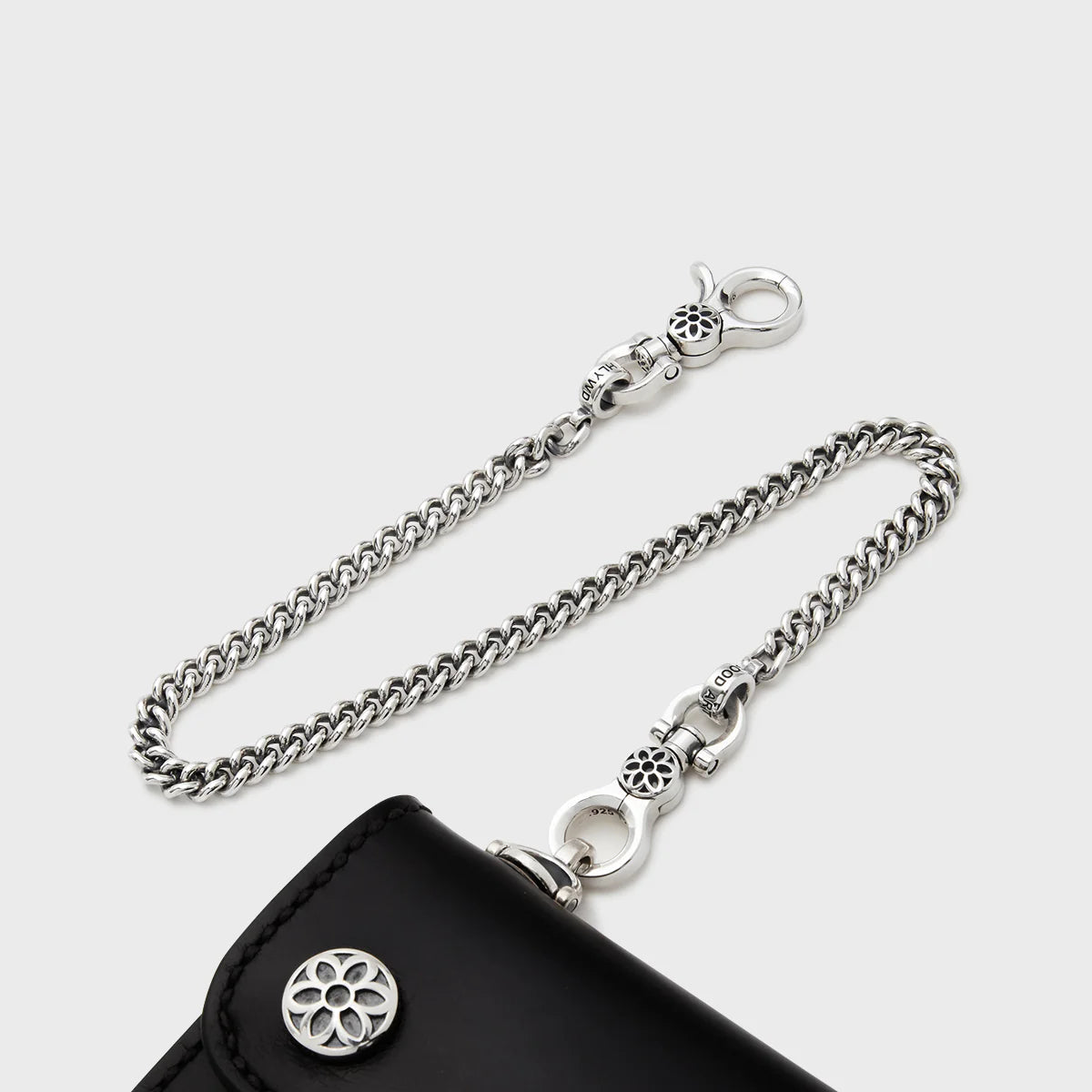 Stylish Stainless Steel Curb Chain Wallet Chain for Men - Hip Hop Punk Rock Fashion Accessory - Perfect for Jeans, Belts & Keychains