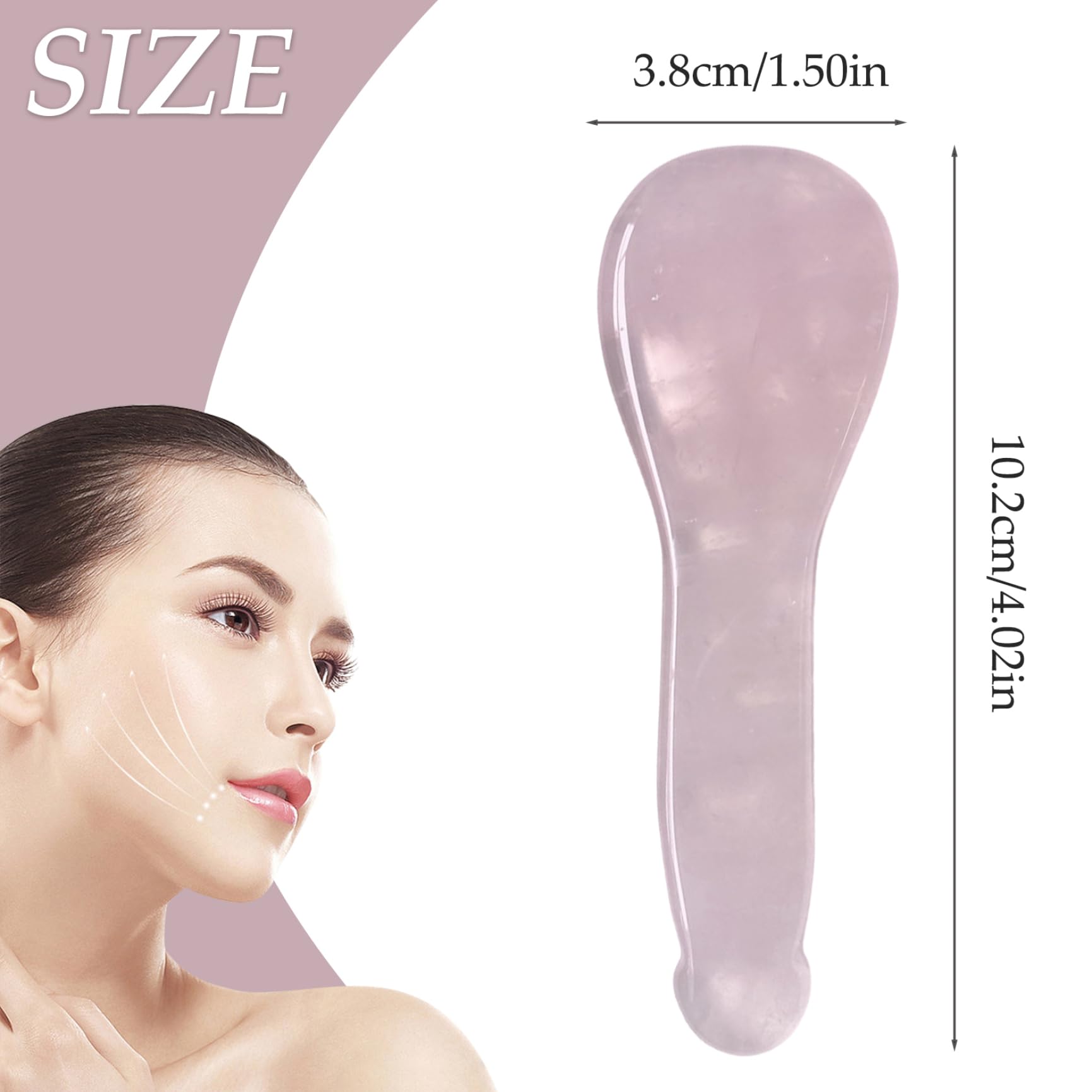 Premium 4 Inch Jade Gua Sha Facial Tool - Spoon Shape Face Massager for Skin Tightening & Lymphatic Drainage | Natural Jade Stone for Anti-Aging & Glowing Skin | Perfect Women's Gift for Spa, Self-Care & Relaxation at Home