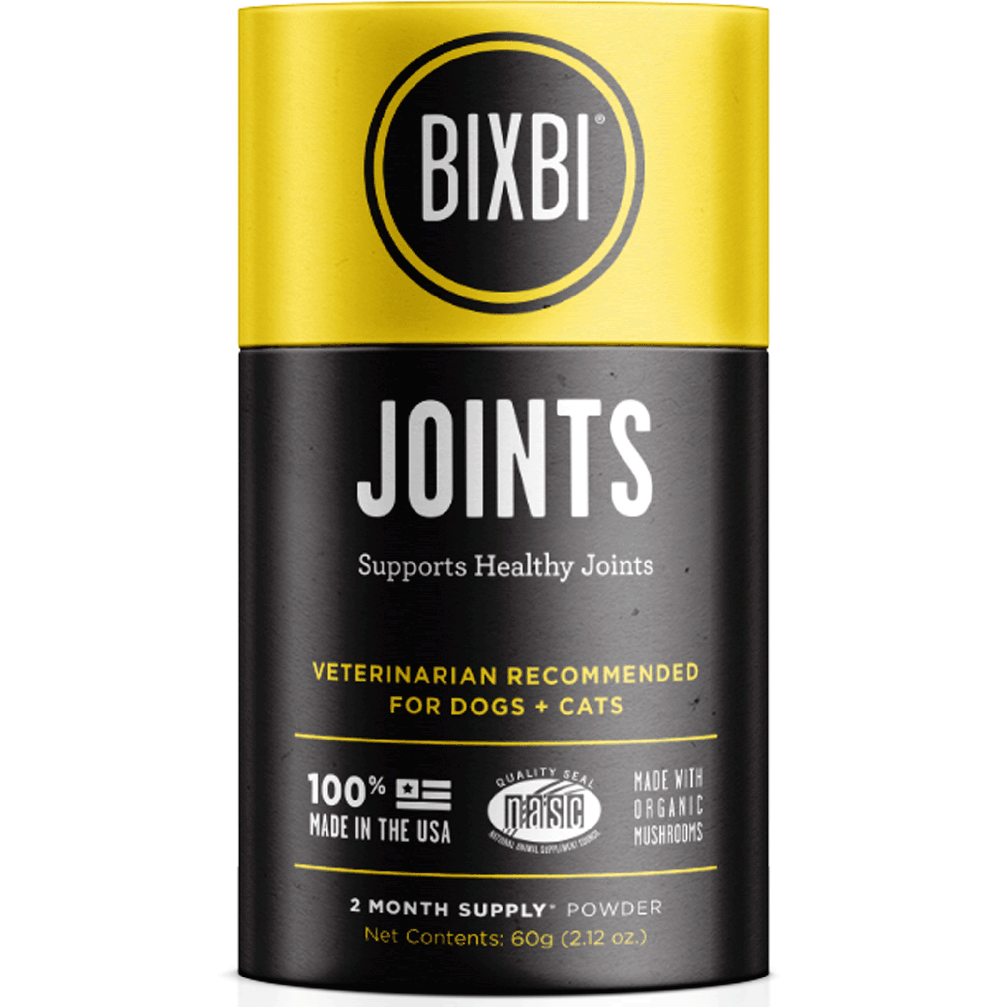 Bixbi Organic Medicinal Mushroom Dog Supplement for Joint Health - Supports Mobility & Comfort for Active Dogs - Perfect for Senior Dogs & Large Breeds