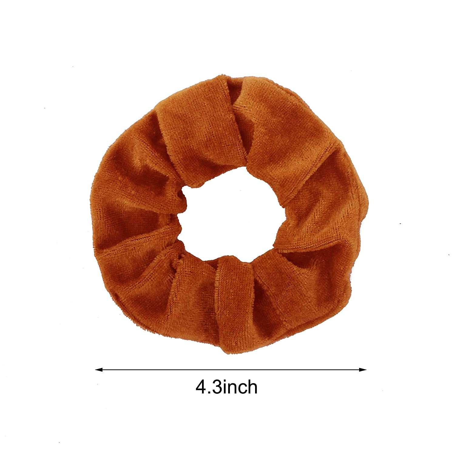 Fameza 24 Pcs Velvet Hair Scrunchies - Soft Elastic Hair Bands for Women & Girls, No-Slip Hair Ties for Ponytails, Buns & Everyday Styling (24 Pack) - Perfect for Workouts, Office & Casual Outfits