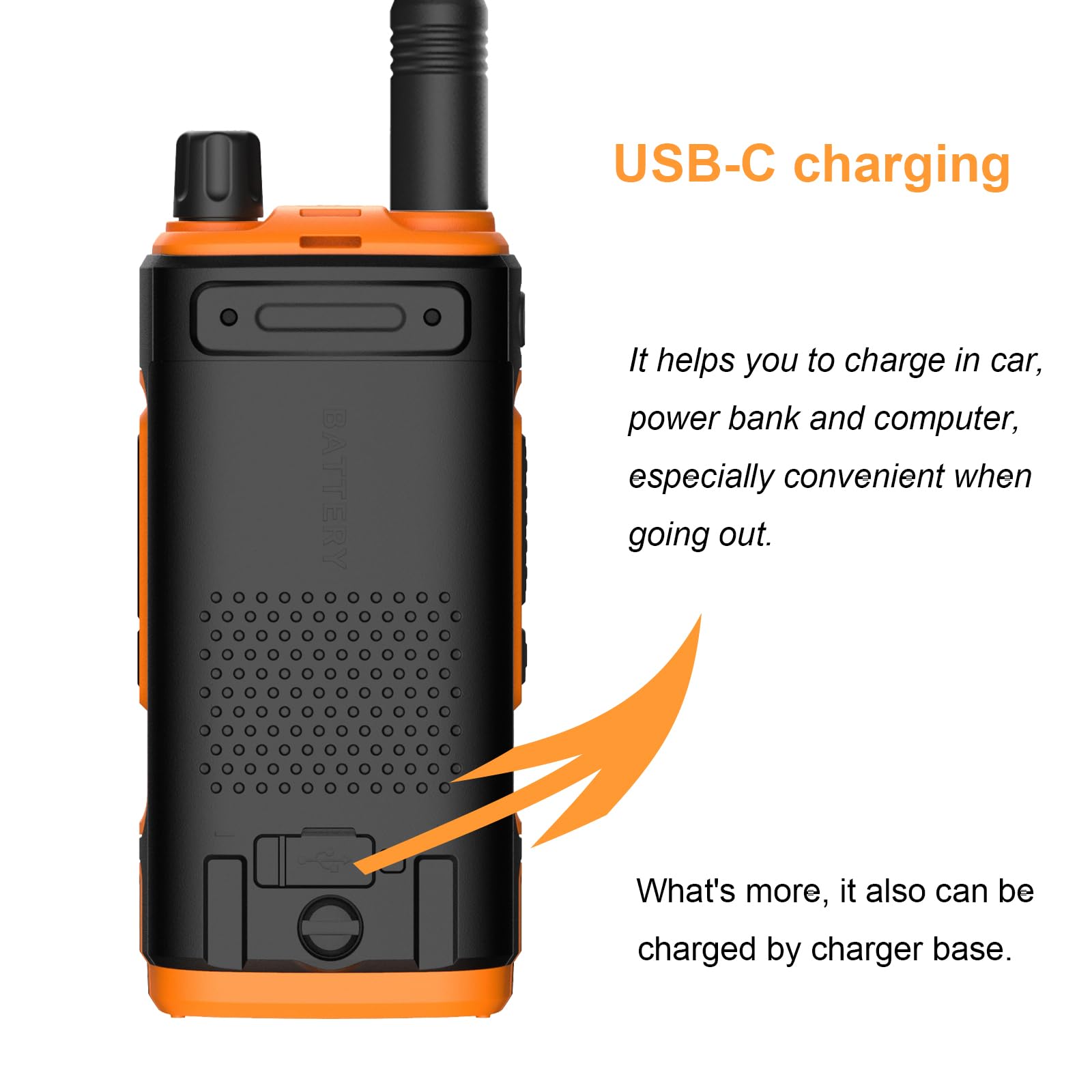 BAOFENG UV-17M 5W Ham Radio Handheld Two Way Radio - Long Range Communication with USB-C Charging, 999 Channels, NOAA Weather Alert & VOX Function (Orange) - Perfect for Outdoor Adventures, Emergency Preparedness & Hiking Safety