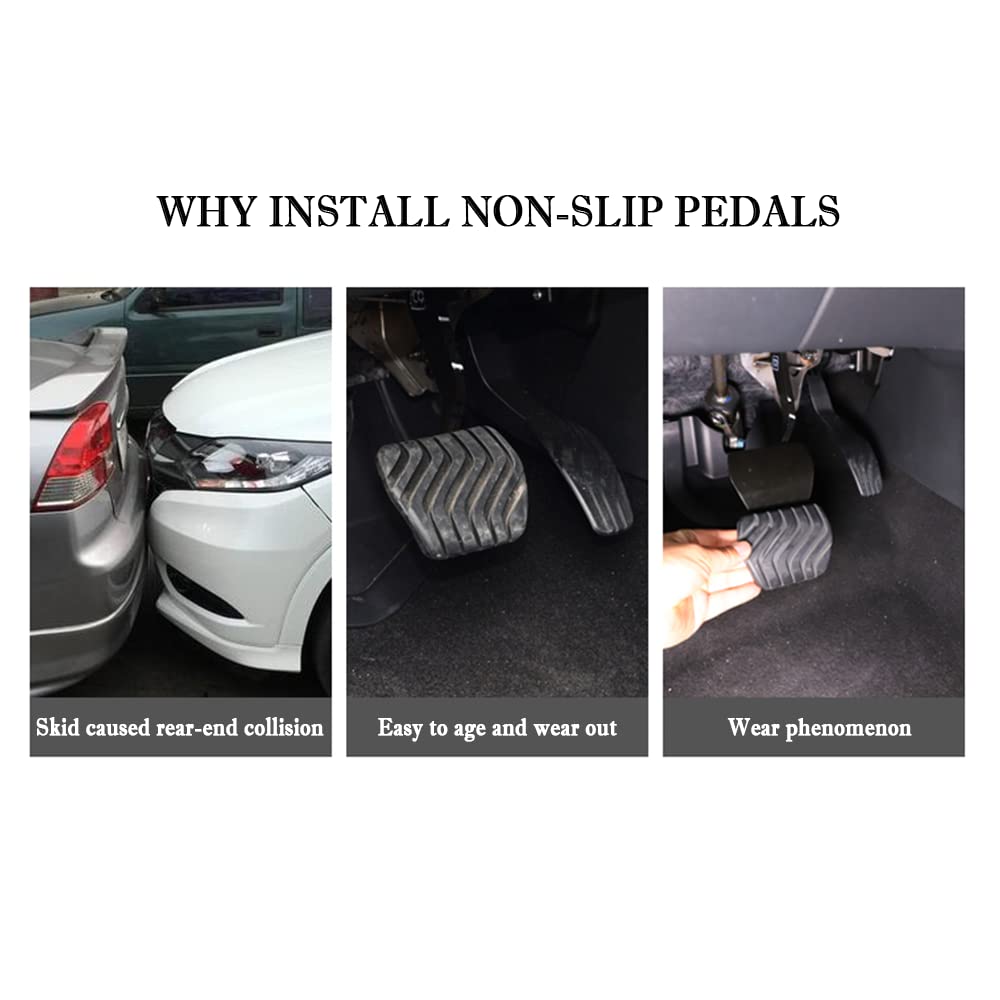 2PCS Non-Slip Car Pedal Covers - Aluminum Alloy for Safe Driving, Fits Car Truck SUV - Perfect for Commuting & Road Trips
