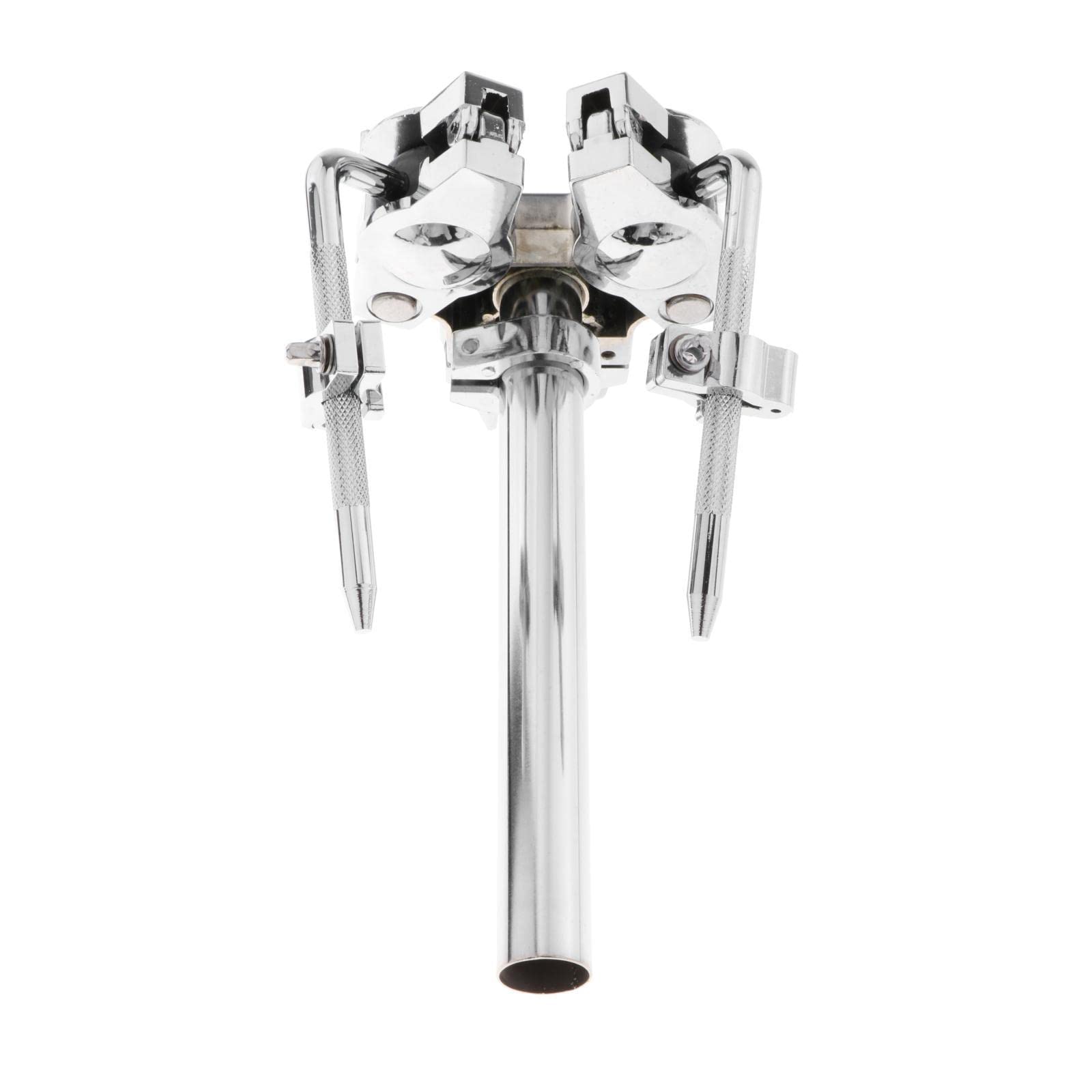 Shamjina Quick Install Drum Tom Holder Stand Bracket - Double Tom Mount for Drum Set | Heavy Duty Percussion Extension Parts for Professional & Home Drum Kits