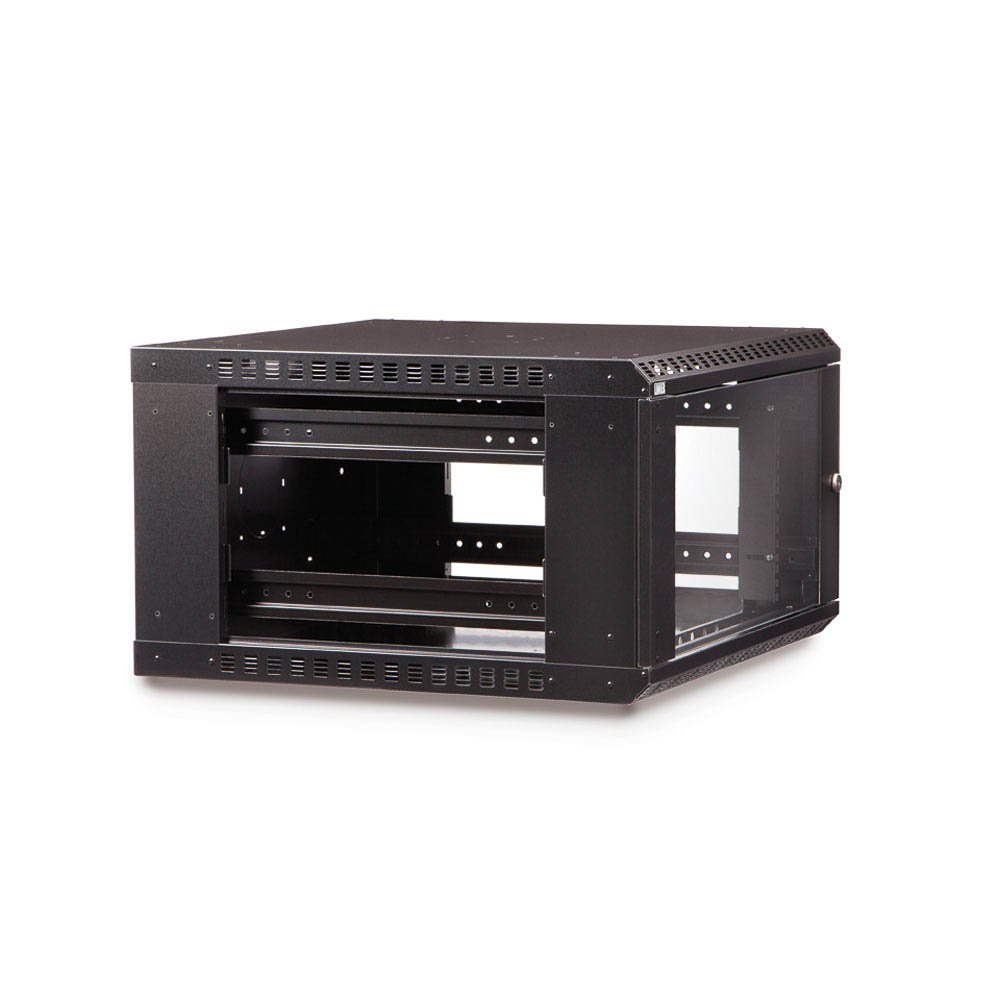 6U Wall Mount Rack Cabinet with Glass Door for Network & AV Equipment