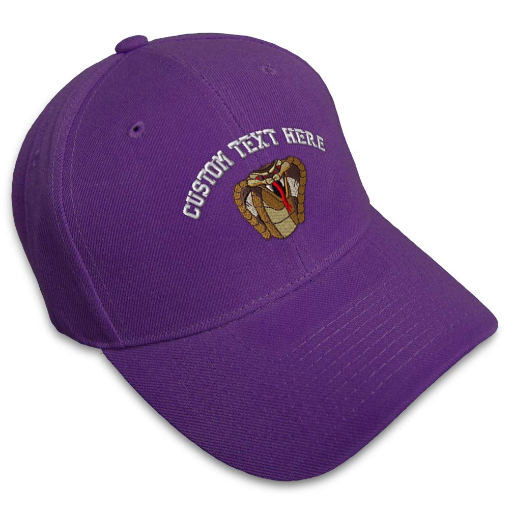 Cobra Embroidery Baseball Cap - Wild Animal Hats for Men & Women - Perfect for Outdoor Sports, Hiking & Casual Wear