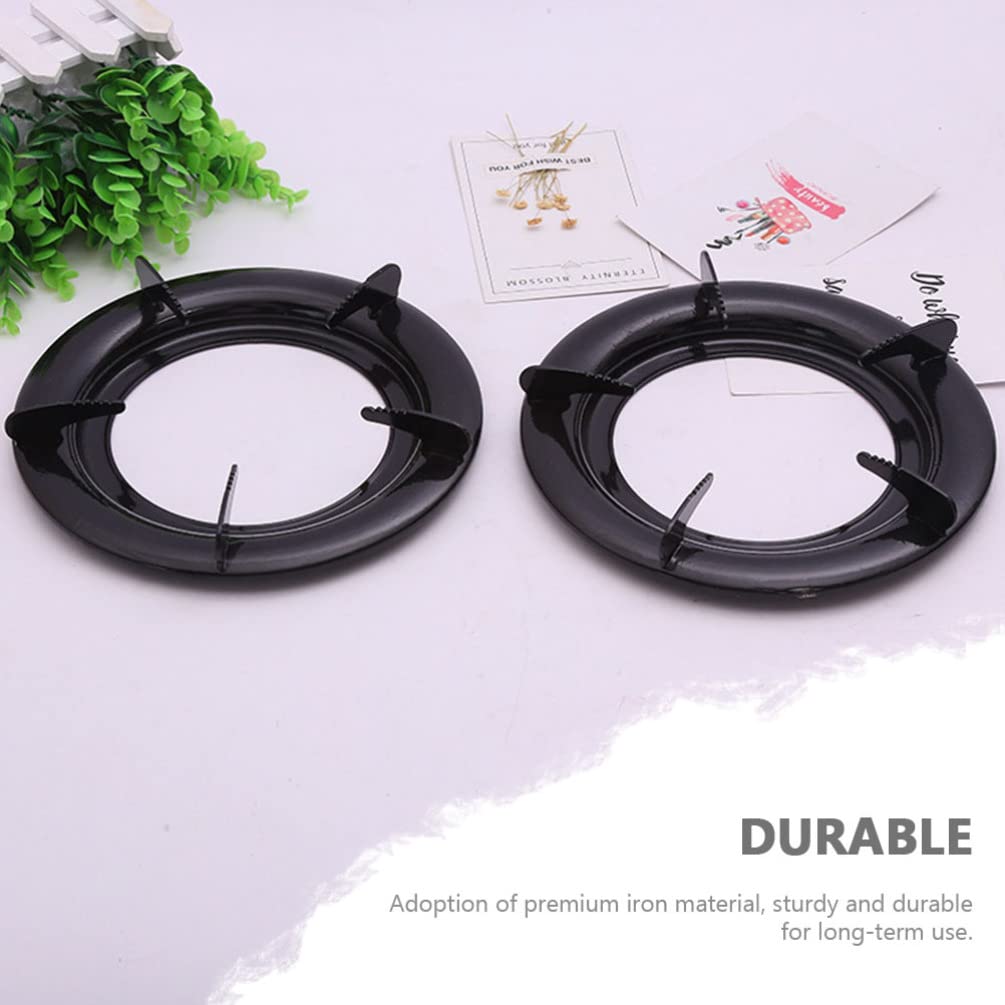 2-Piece Cabilock Wok Support Ring - Heavy Duty Gas Stove Bracket & Pot Stand for Woks, Pans & Cookware - Compatible with Gas Grill, Electric Stove & Kitchen Cooktops - Perfect for Stir-Frying, Deep Frying & Asian Cooking