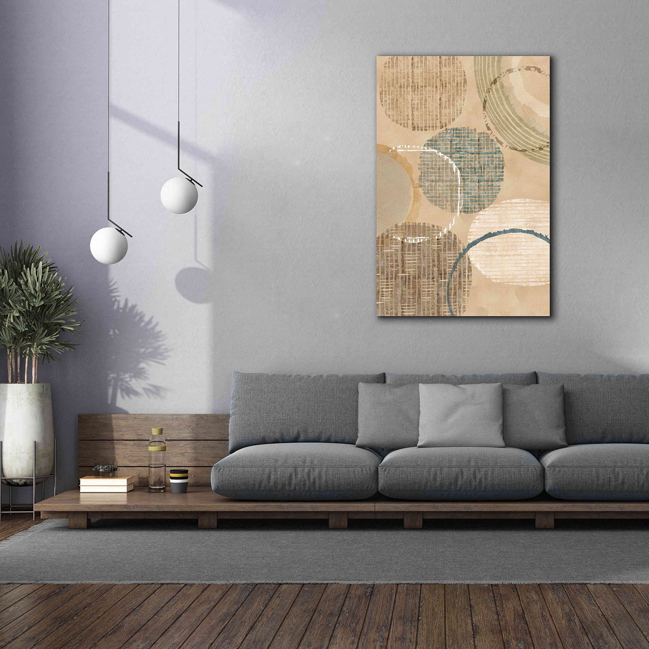 Flora Kouta Woven Baskets I Giclee Canvas Wall Art Print - 40x60 Inches Modern Home Decor for Living Room, Bedroom & Office
