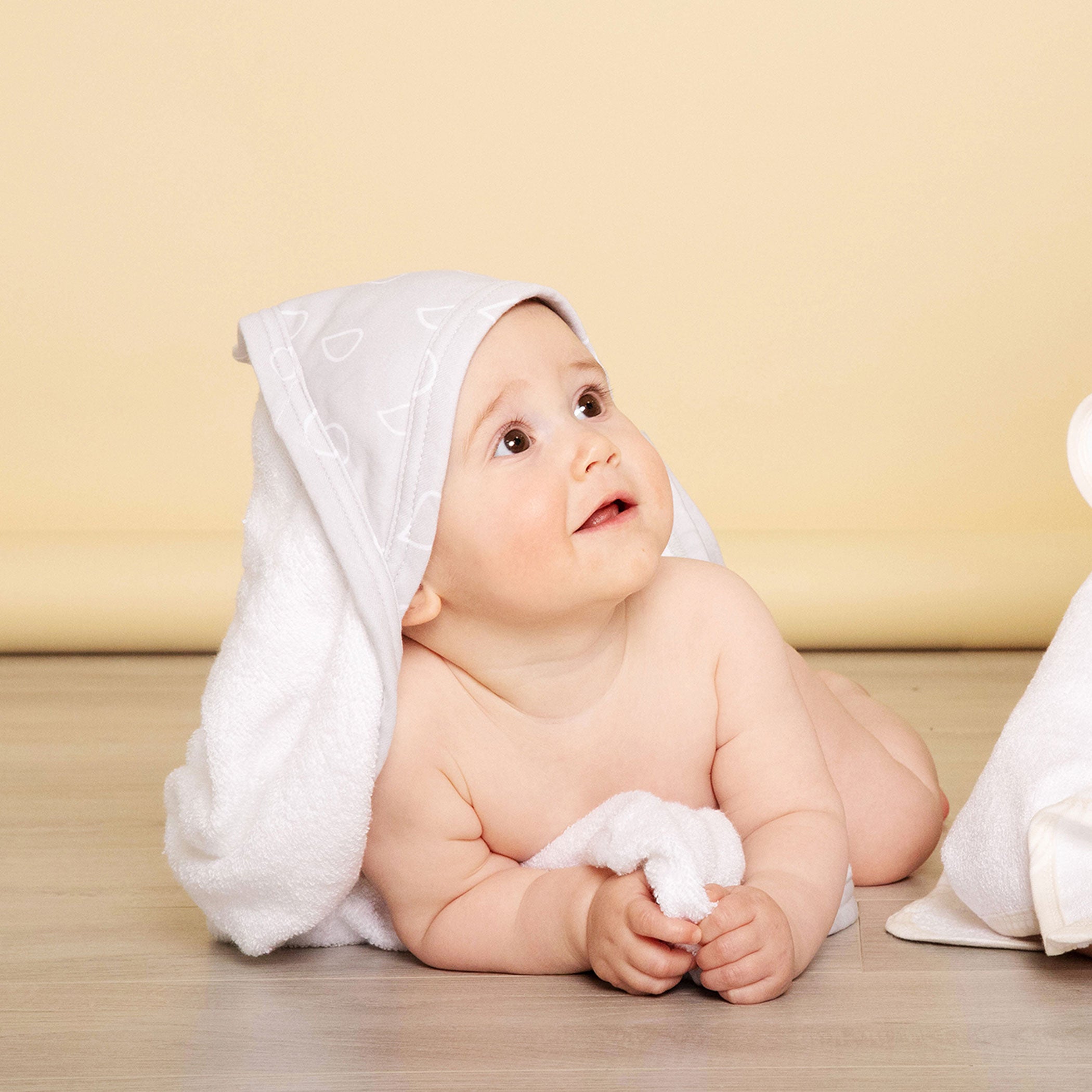 Nordic Style 2-Pack Hooded Towel Set - Soft & Absorbent for Adults & Kids, Grey & Denim - Perfect for Beach, Pool, Spa & Bath Time