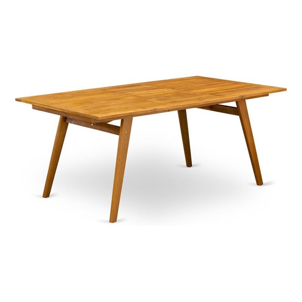 East West Furniture BDETRNA 40x72 Inch Acacia Wood Dining Table - Natural Oil Finish, Rectangle Regular Height Table for Kitchen, Dining Room, or Office Workspace