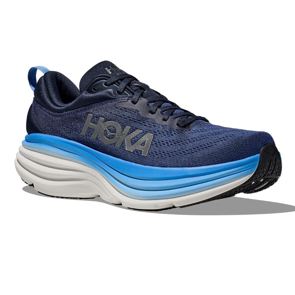 Hoka Men's Bondi 8 Running Shoes - Lightweight Cushioned Sneakers for Marathon, Jogging & Walking - Breathable Mesh Upper with Maximum Support & Comfort