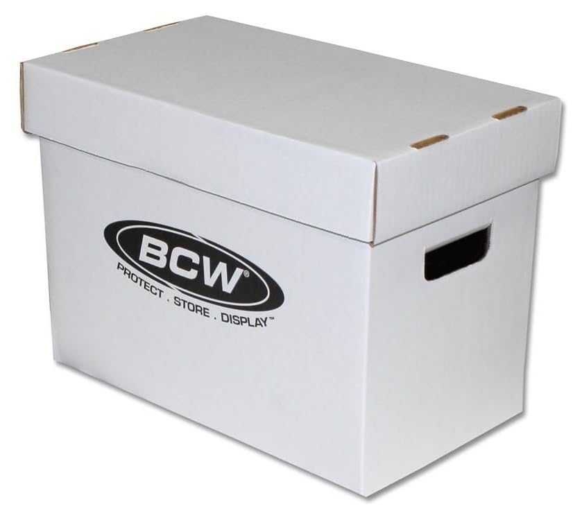 BCW Magazine and Document Storage Box - 1-Pack Durable Cardboard Filing Organizer for Office, Home, or School | Perfect for Archiving Files, Magazines, and Important Documents