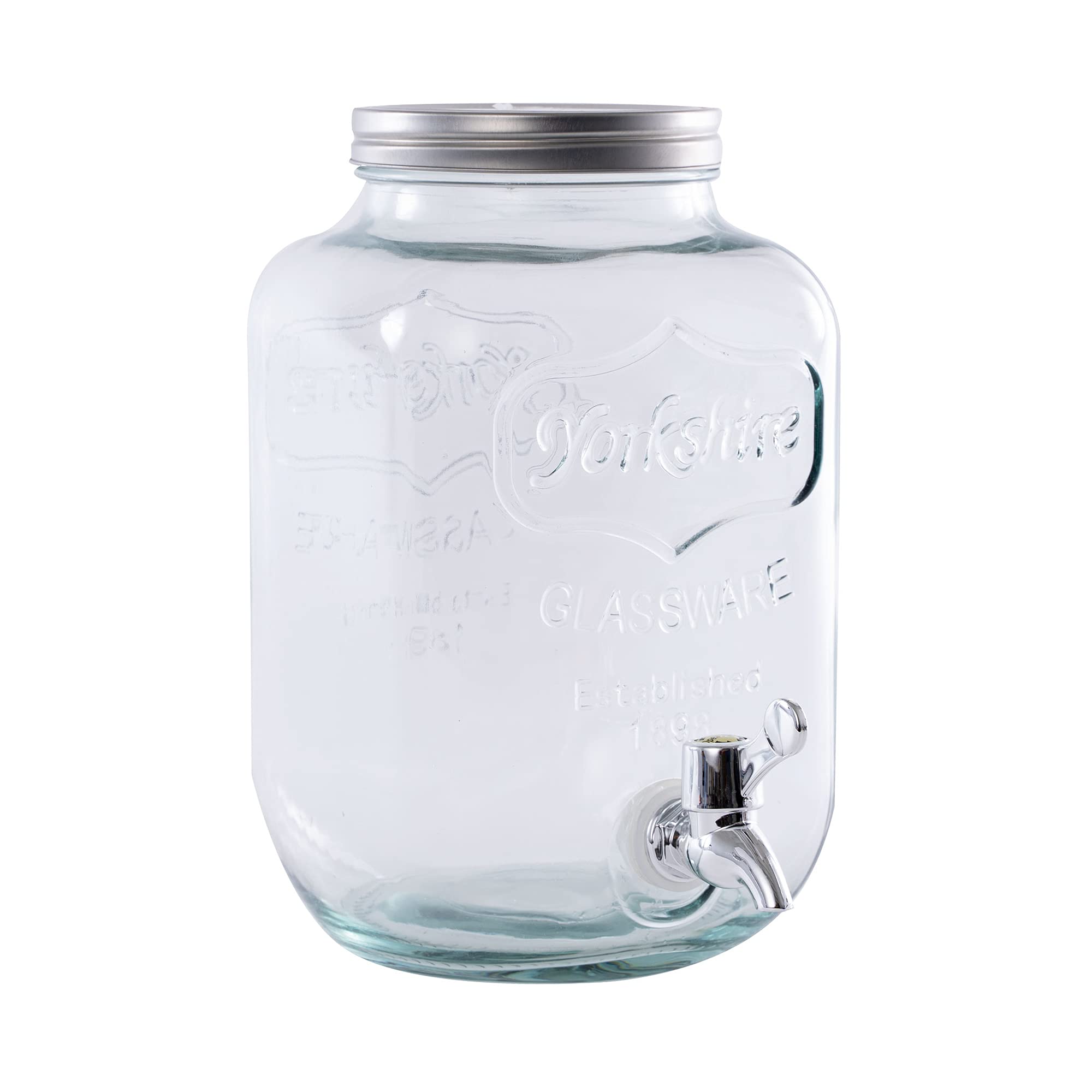 Glass Mason Jar Beverage Dispenser with Spigot - 2 Gallon (7