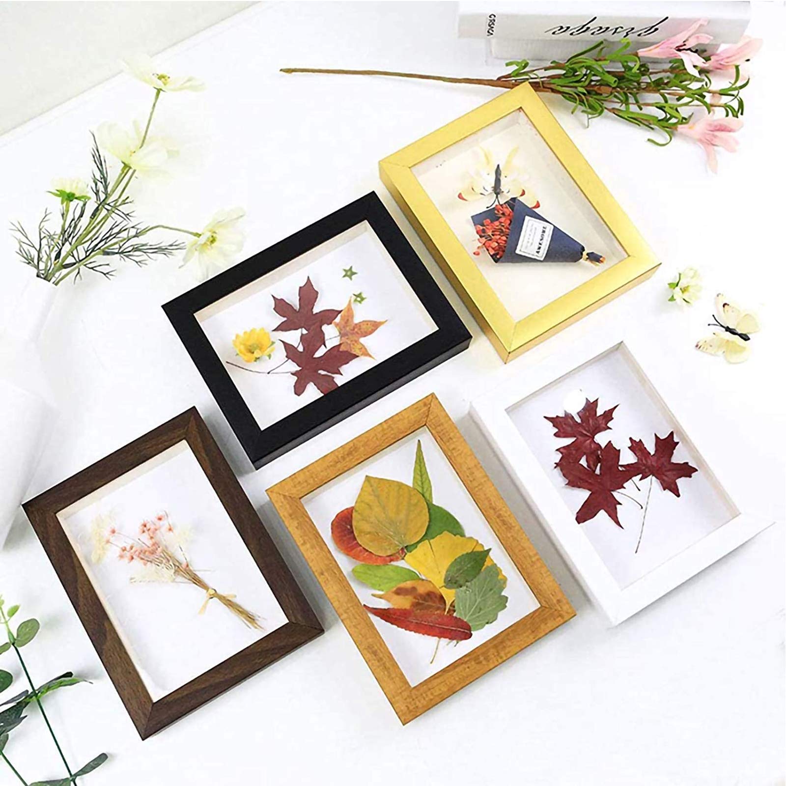 WANDIC A5 Thickened Wooden Flower Press Kit - DIY Plant & Leaf Pressing Book for Art, Handmade Crafts, Specimen Collection - Perfect for Adults & Craft Lovers (Ideal for Scrapbooking, Nature Journaling & Botanical Art Projects)