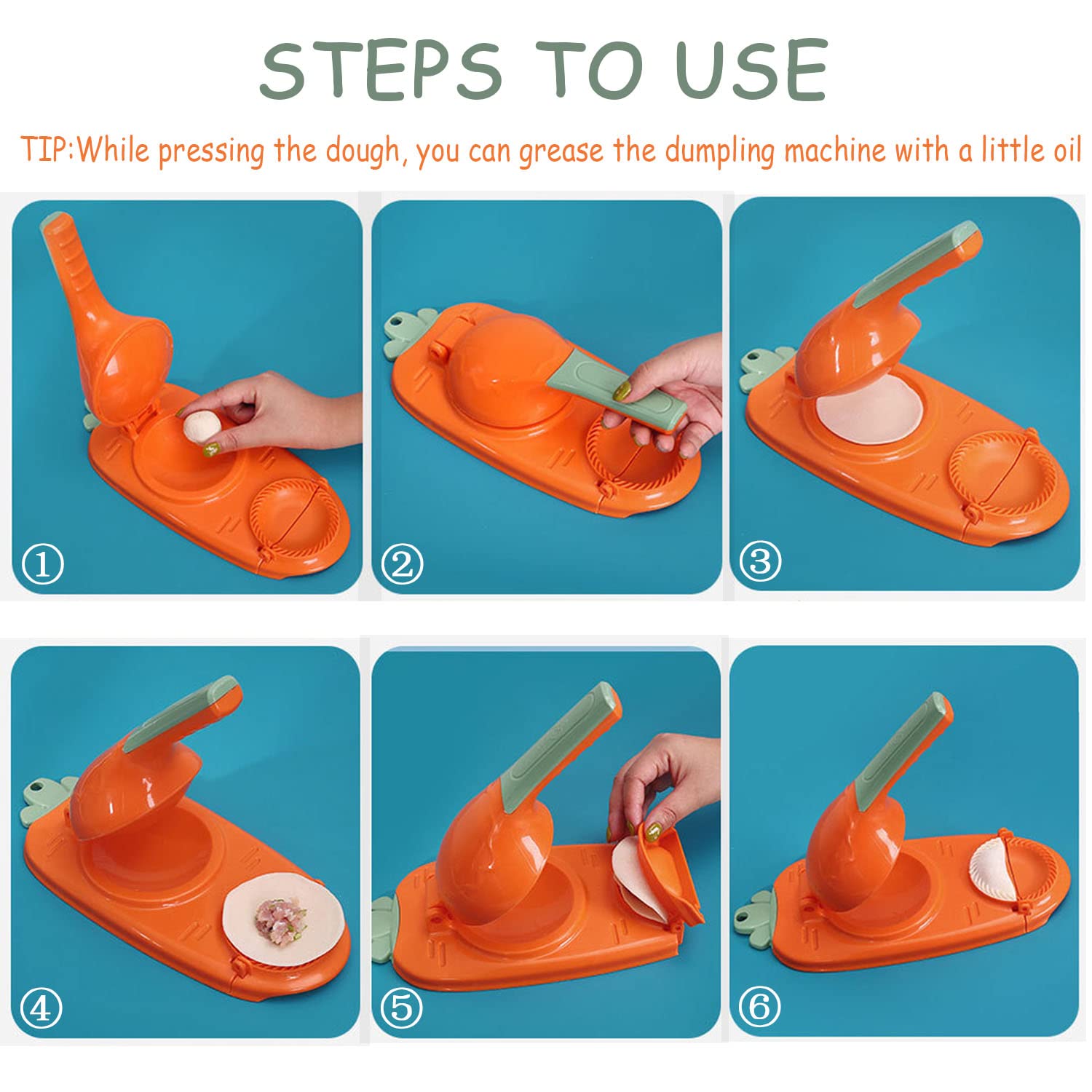 2 in 1 Dumpling Maker & Press - Portable Handheld Dumpling Wrapper Machine for Homemade Dumplings, Empanadas, Gyoza - Multi-Function DIY Dumpling Skin Mold Set (Pink) - Perfect for Family Cooking, Parties & Asian Cuisine Lovers