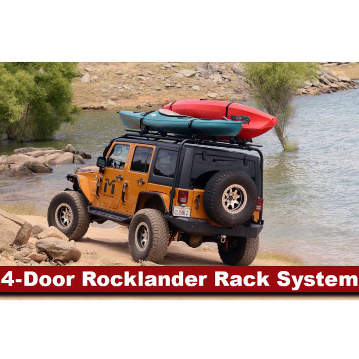 4 Door Rocklander Roof Rack System for Jeep Wrangler JK (2007-2018) | Heavy-Duty Aluminum Roof Rack | Off-Road Adventure Gear | Perfect for Camping, Overlanding & Outdoor Exploration
