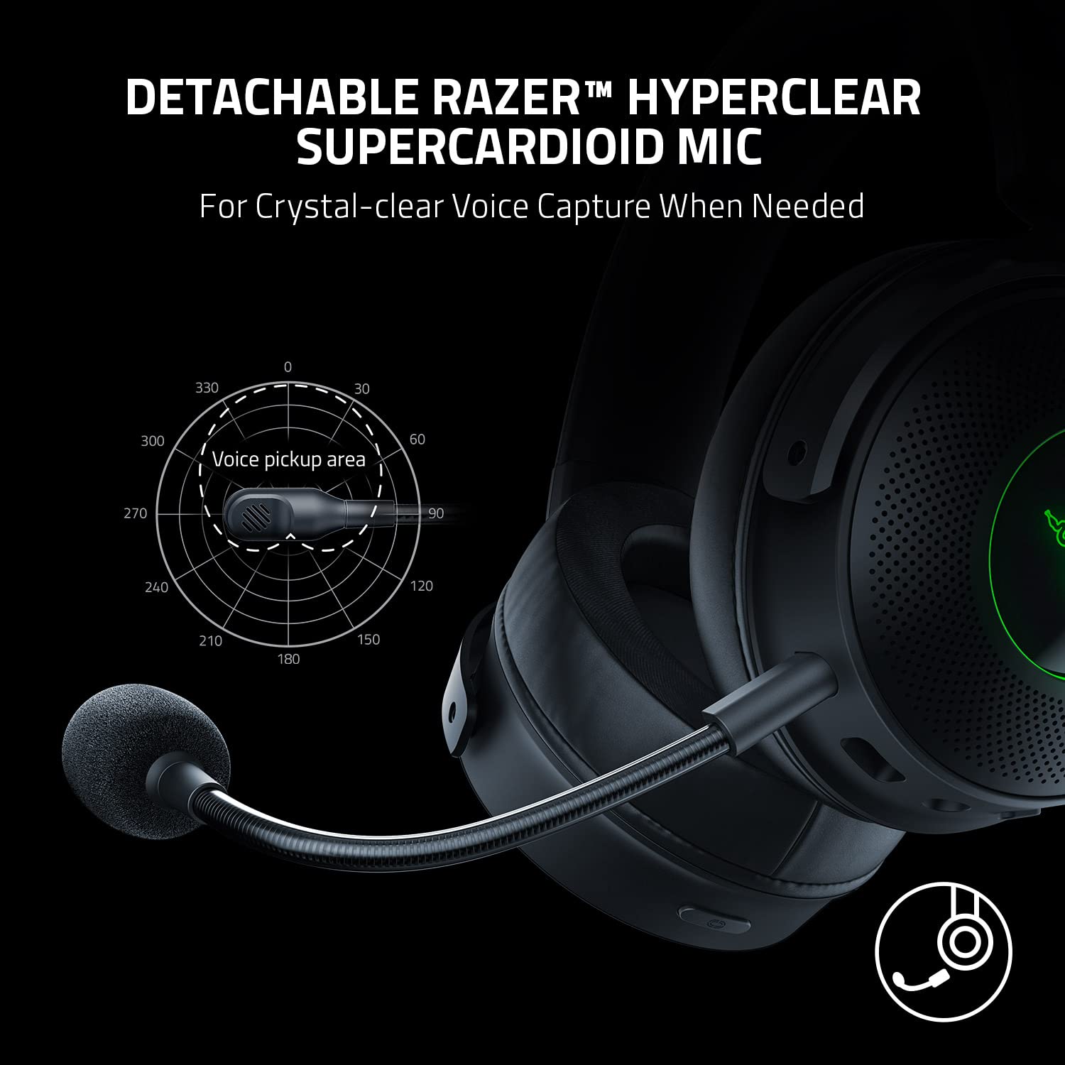 Razer Kraken V3 Pro Wireless Gaming Headset with Haptic Feedback - THX Spatial Audio, 50mm Titanium Drivers & Memory Foam Earcups for PC, PS5, Xbox - Perfect for FPS, Battle Royale & Immersive Gaming Experience