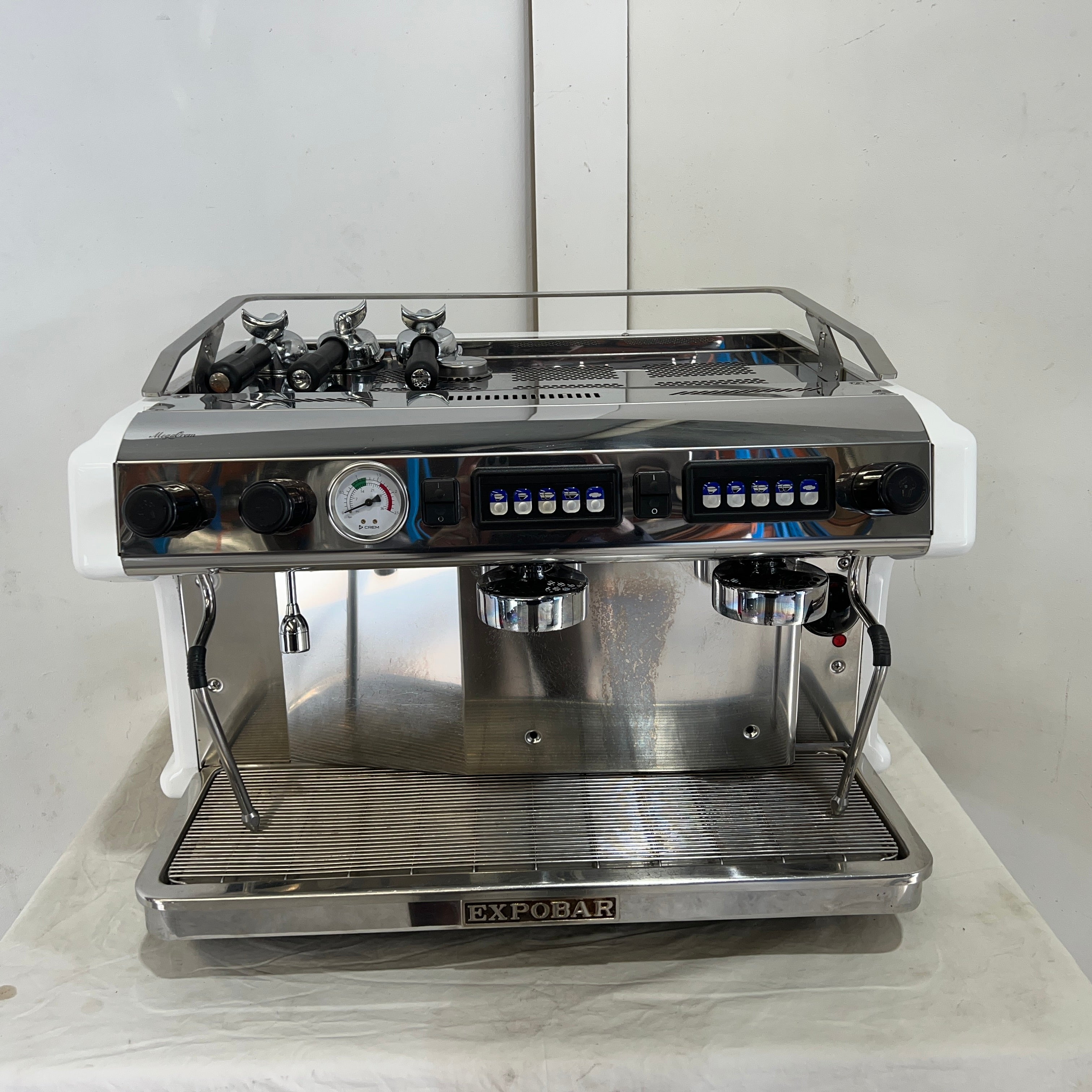 Expobar Ruggero MA C 2GR 2 Group Volumetric Commercial Coffee Machine for Cafes & Restaurants - Professional Espresso Maker with Precise Dosing (Model 827559) | Perfect for High-Volume Coffee Shops, Offices & Catering Services