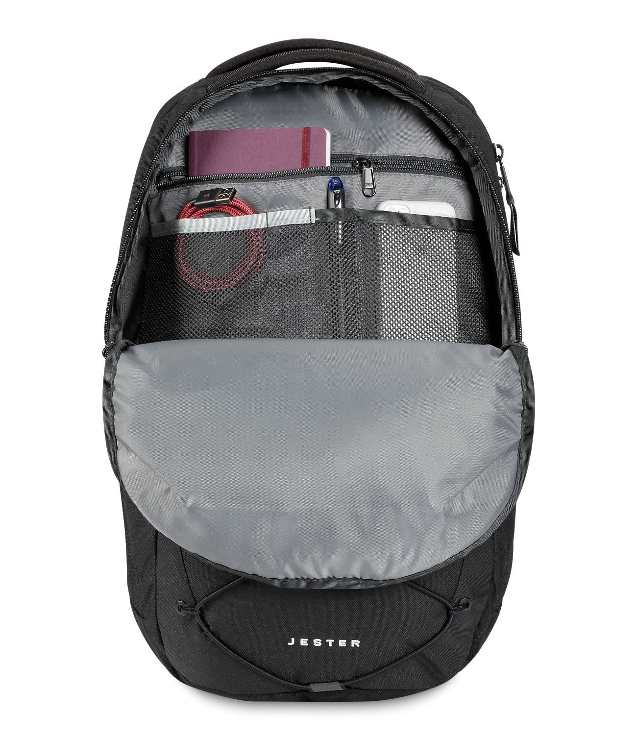 The North Face Jester Backpack - Durable School & Travel Backpack for Men & Women - Water-Resistant Laptop Backpack with USB Port - Perfect for College, Hiking & Commuting