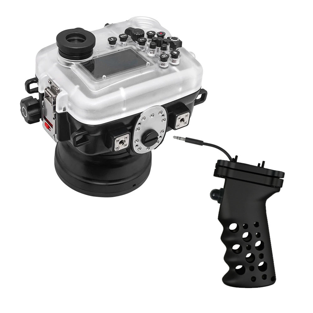 SeaFrogs Underwater Housing for Sony A6xxx Series - Salted Line Aluminum Pistol Grip & 6 Optical Glass Dry Dome Port (Gen 3) | Perfect for Scuba Diving, Snorkeling & Underwater Photography