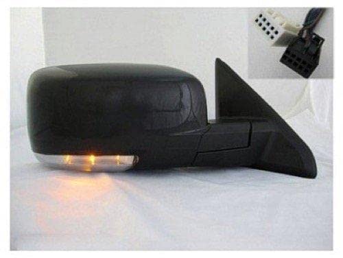 Go-Parts - Heated Outside Rear View Mirror Assembly with Turn Signal & Puddle Light for 2009 Dodge Ram 1500 Passenger Side (1FX361BSAD) - Paint to Match Replacement - Perfect for Night Driving and Parking Assistance