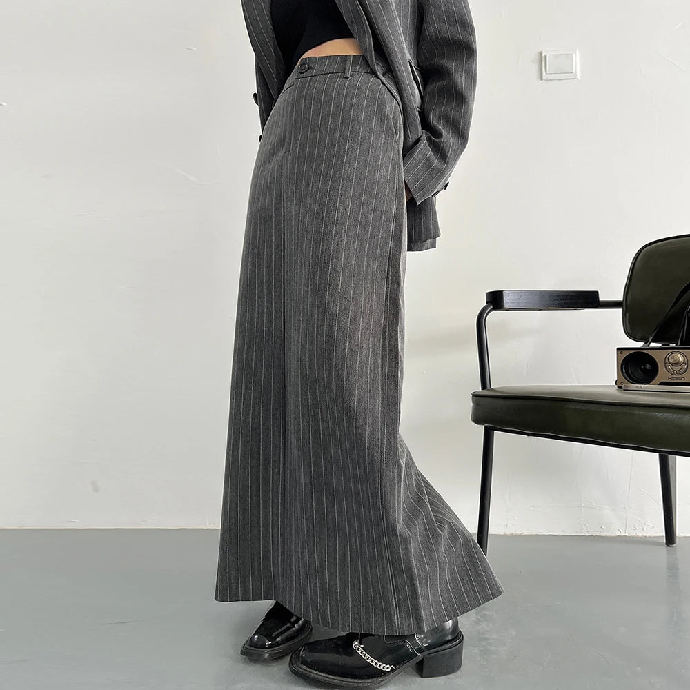 Elegant High Waist A-Line Skirt for Women - Striped & Solid Minimalist Skirt | Fashionable Office Wear & Casual Outfit
