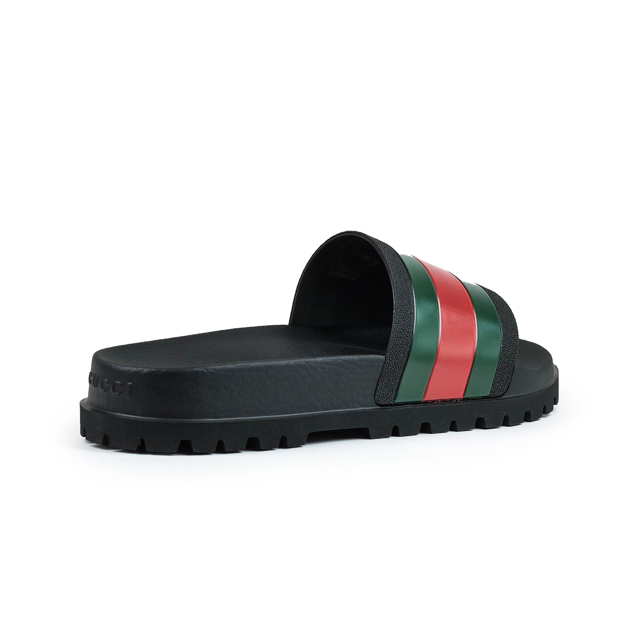 Gucci Web Chunky Pool Slides for Men & Women - Black, Red, Green Color Options | Comfortable Summer Sandals for Beach, Pool & Vacation
