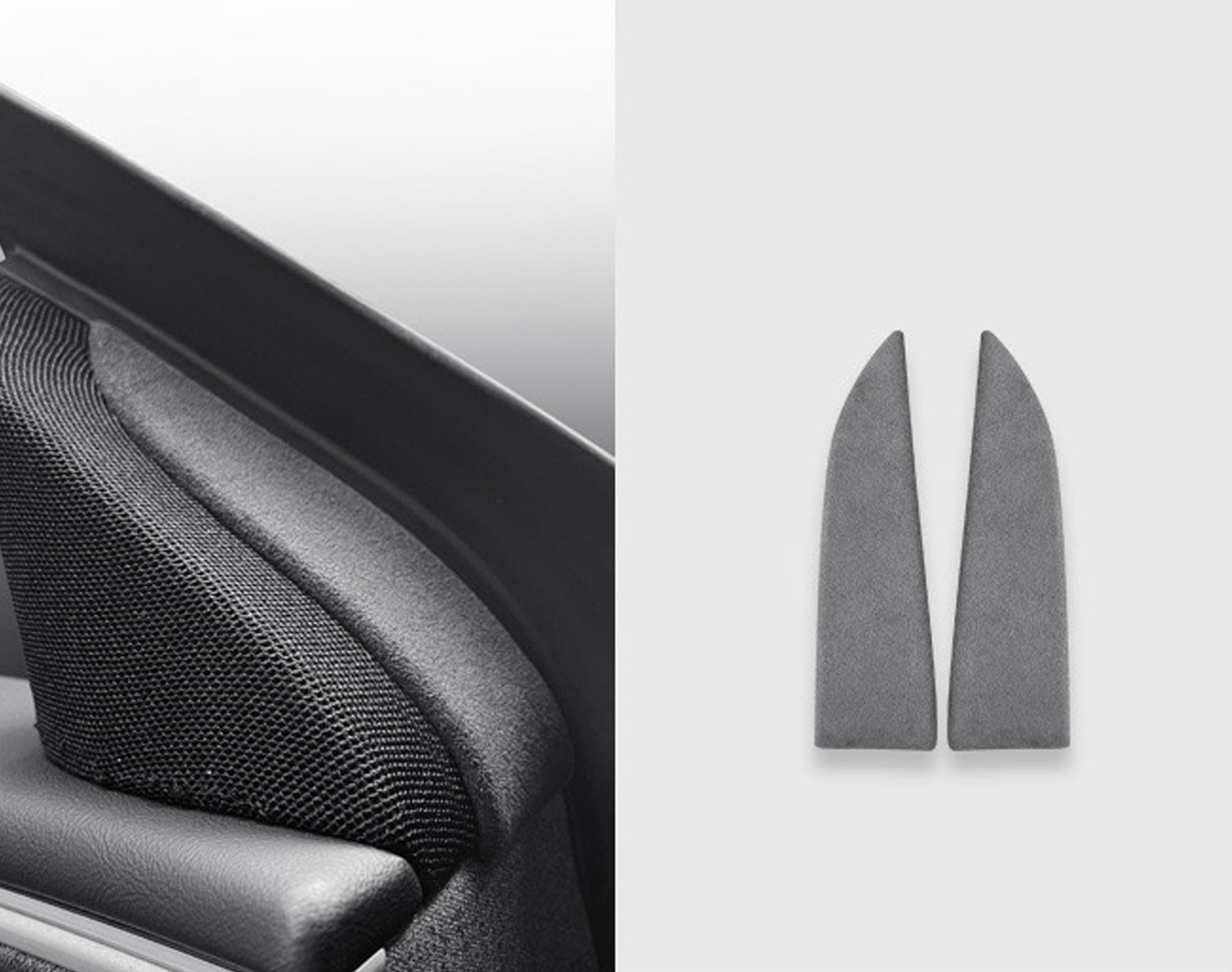 Tesla Alcantara Front Door Tweeter Trim Cover for 2024+ Model 3 Highland & New Model Y Juniper - Premium Interior Upgrade for Enhanced Sound & Style
