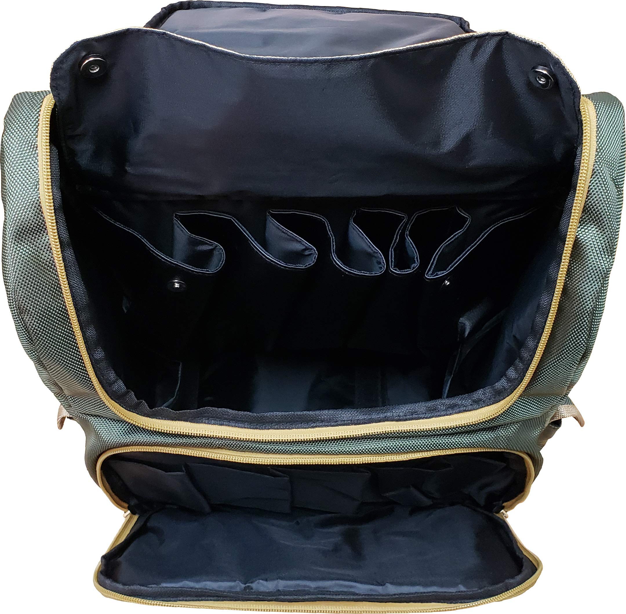 Vincent Master Professional Barber Backpack - Stylish Travel Hair Stylist Bag for Men & Women (Green) - Perfect for Salon, Mobile Hairdressing & Cosmetology Tools