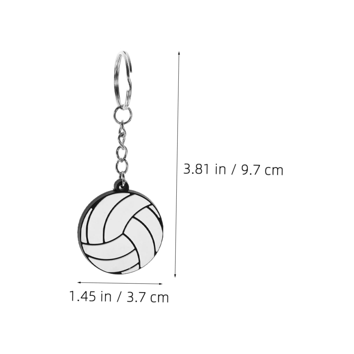 KITANDOVE 10pcs Volleyball Keychains - Durable Metal & PVC Mini Keyrings for Backpacks, Bags, Phones - Sports Team Gifts, Volleyball Fan Accessories, School Locker Decor