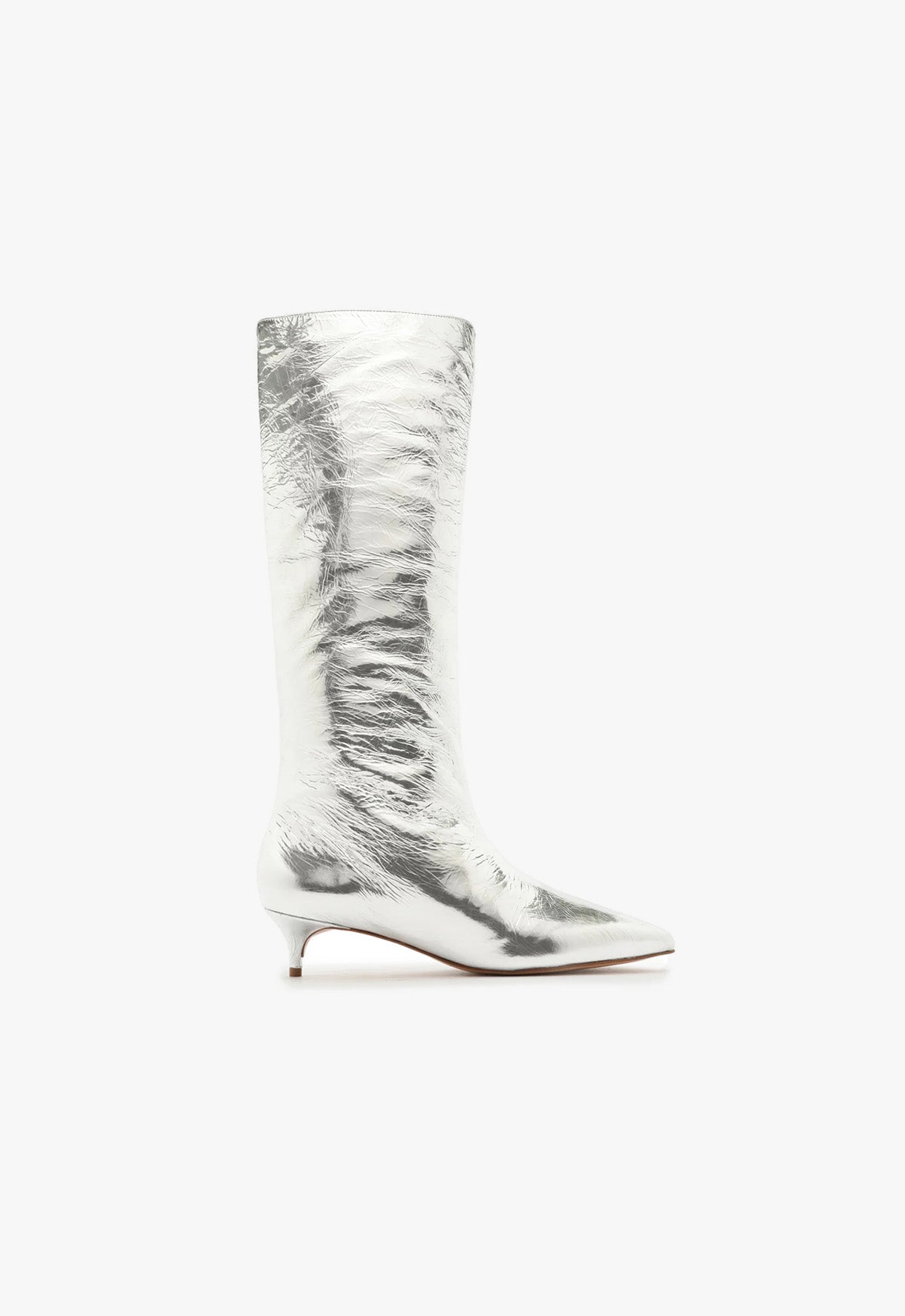 Gail Up Women's Smashed Metallic Leather Boots - Stylish Ankle Booties for Casual Wear, Night Out & Fall Fashion