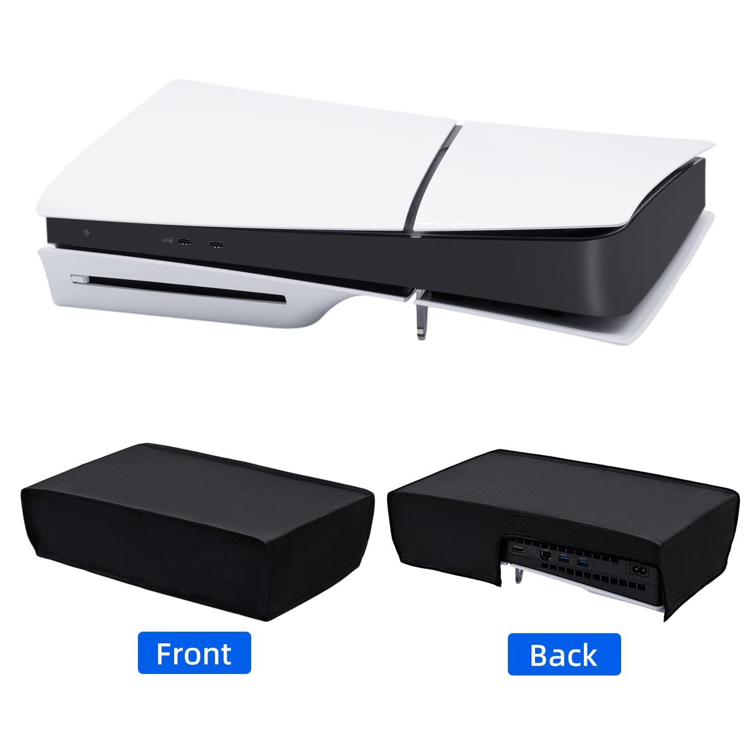 Waterproof Dustproof Protective Cover Case for PS5 Slim Console - Splash Resistant, Durable Shield (Not for PS5/PS5 Pro) - Perfect for Gaming Setups & Travel Protection