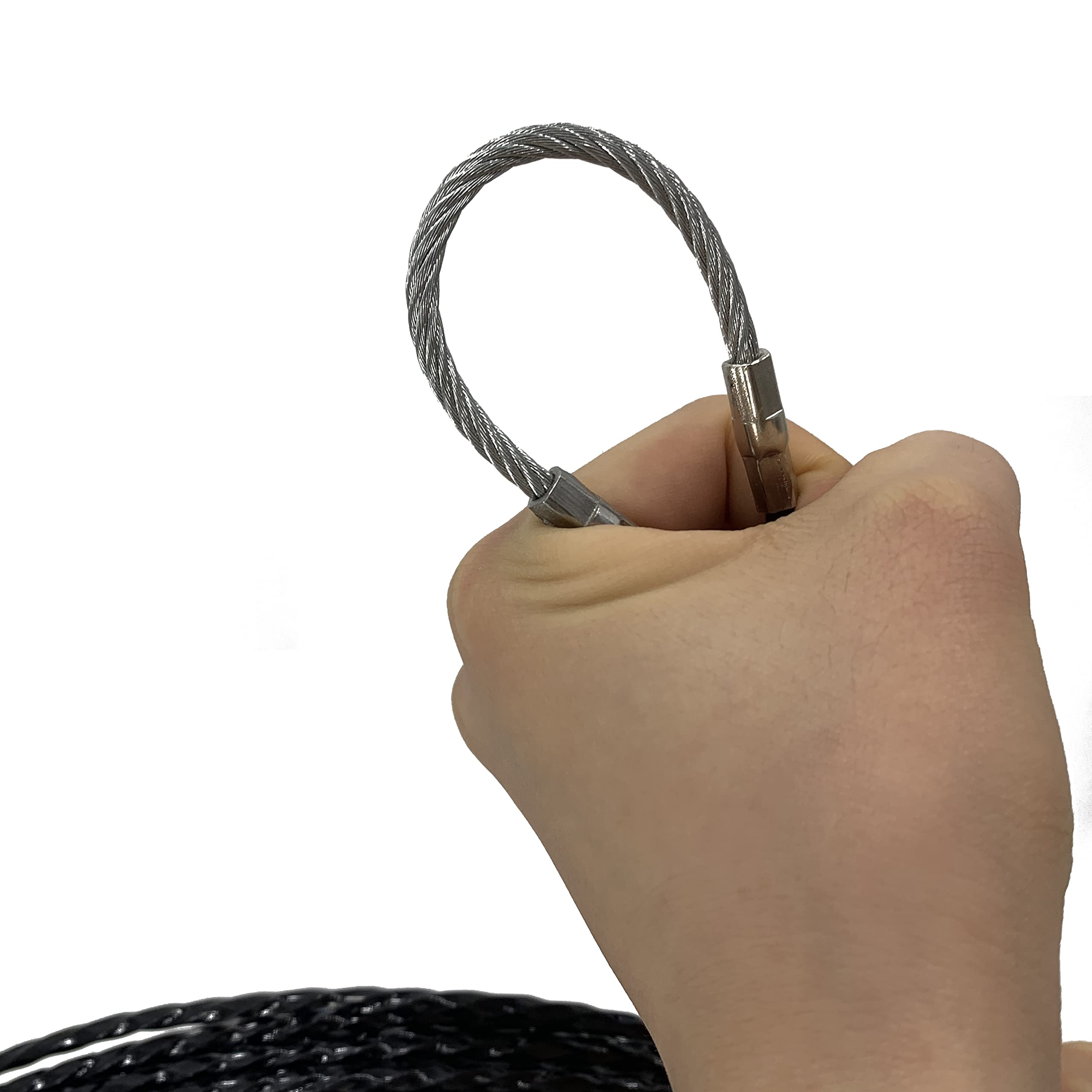 50ft Fish Tape Cable Puller Kit - 4.3mm Diameter, 15M Length PET Electrical Wire Guide - Perfect for Running Wires Through Walls, Conduits and Tight Spaces - Essential Tool for Electricians and DIY Home Installations