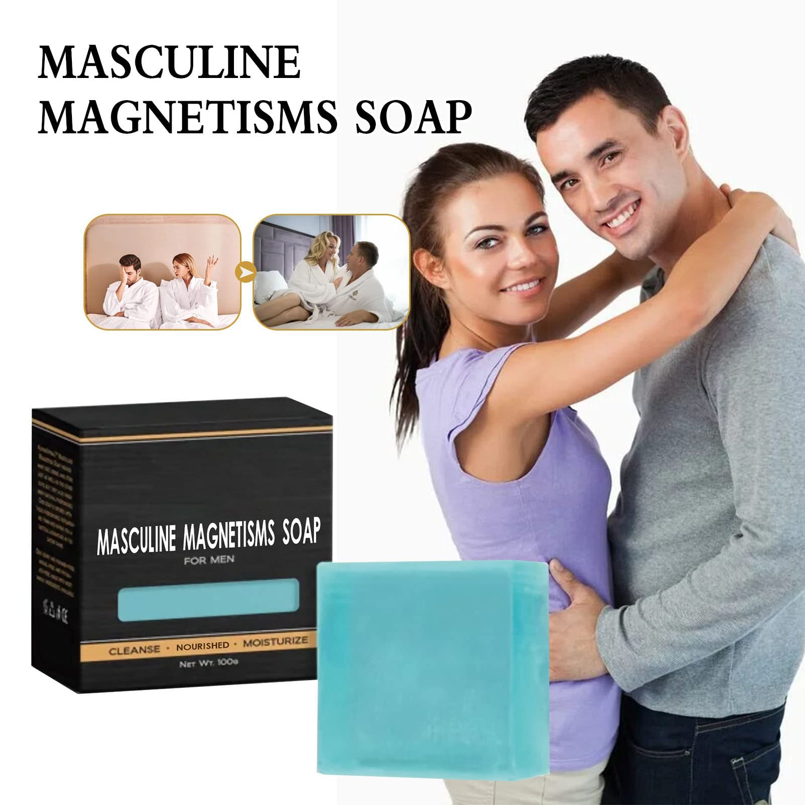 Magnetic Soap for Men - Pure Natural Scented Soap with Attractive Fragrance | Grooming & Dating Essential for Confident Men