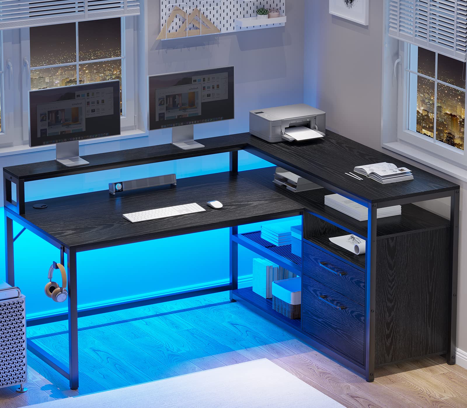 SEDETA L-Shaped Computer Desk 59